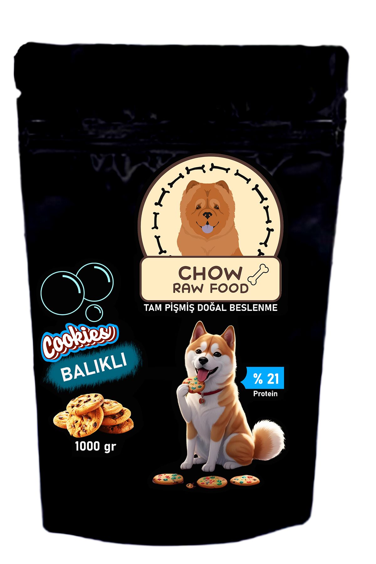 Chow 3 Kg Cookie Series Balıklı Köpek Maması Tam Pişmiş Doğal Mama