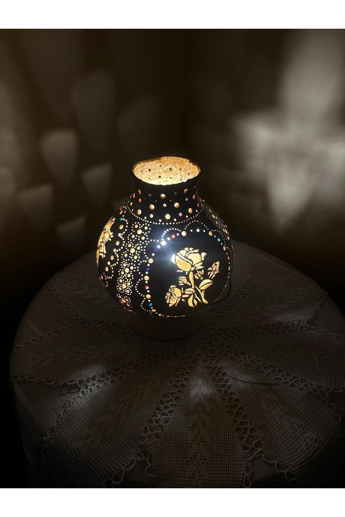 SerenityHaven Su kabağı Abajur Lamba