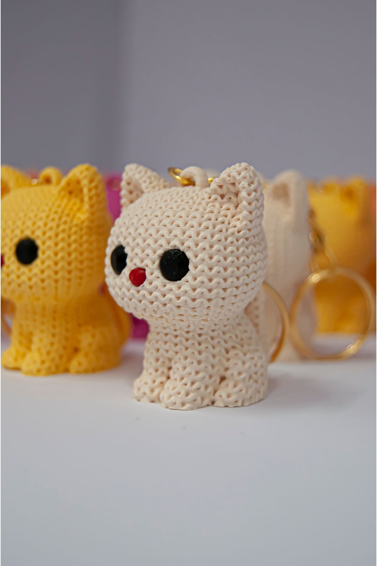 MonoCraft Sevimli Mini Kedi Anahtarlık