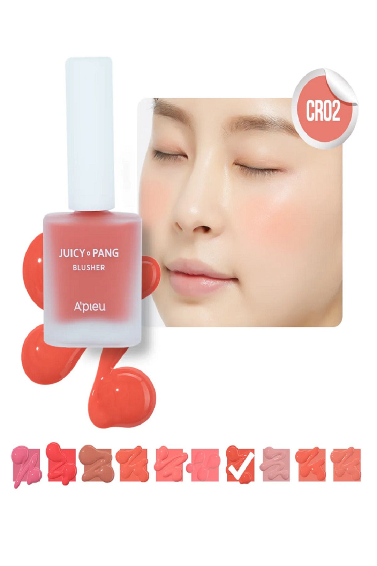 Kozmetik Missh@ Meyve Kokulu Doğal Görünümlü Likit Allık 9g. Apıeu Juicy-Pang Water Blusher (CR02)