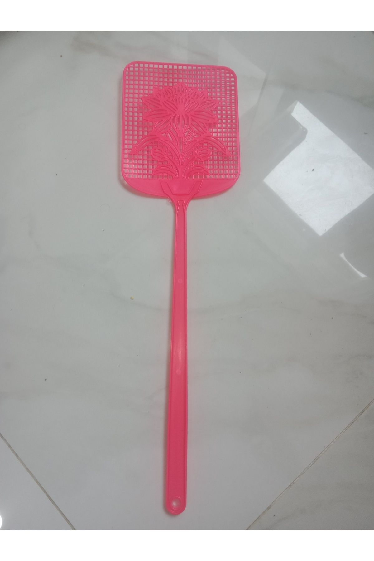 HANK TİCARET 2'li Büyük Sinek Sopası – Pembe Çiçek Desenli | 48 cm Uzunluk