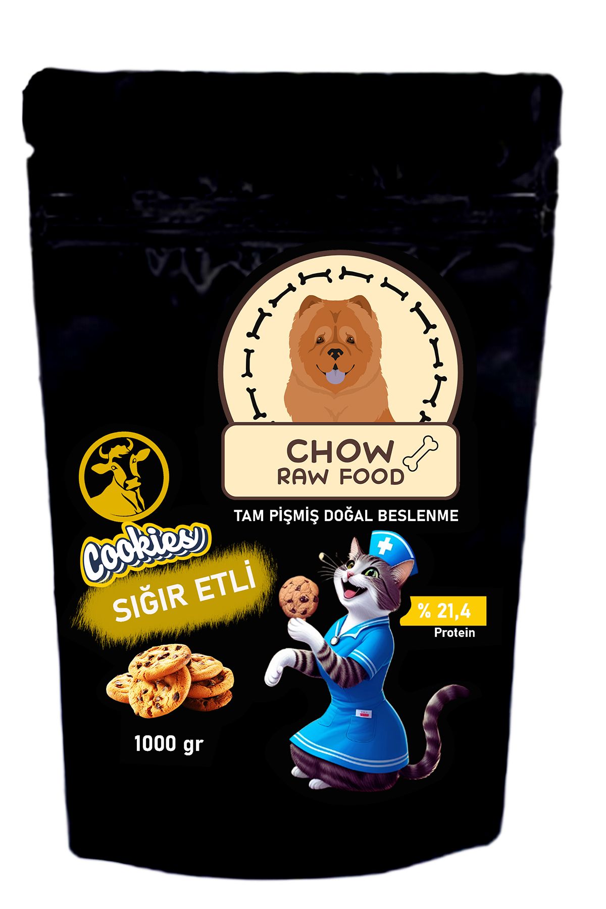 Chow 3 Kg Cookie Series Sığır Etli Kedi Maması Tam Pişmiş Doğal Mama