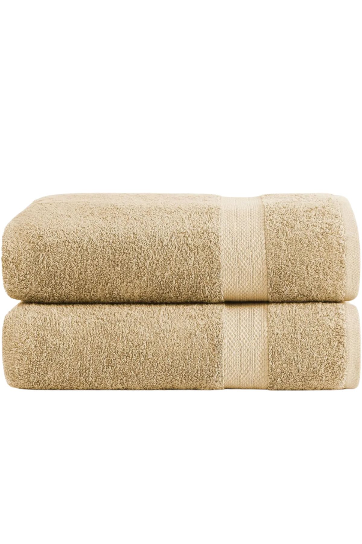 KAYABEY HOME 2'li Çizgili El Yüz ve Baş Havlusu Seti 50x90 cm %100 Pamuk - Yumuşak ve Emici Misafir Havlusu