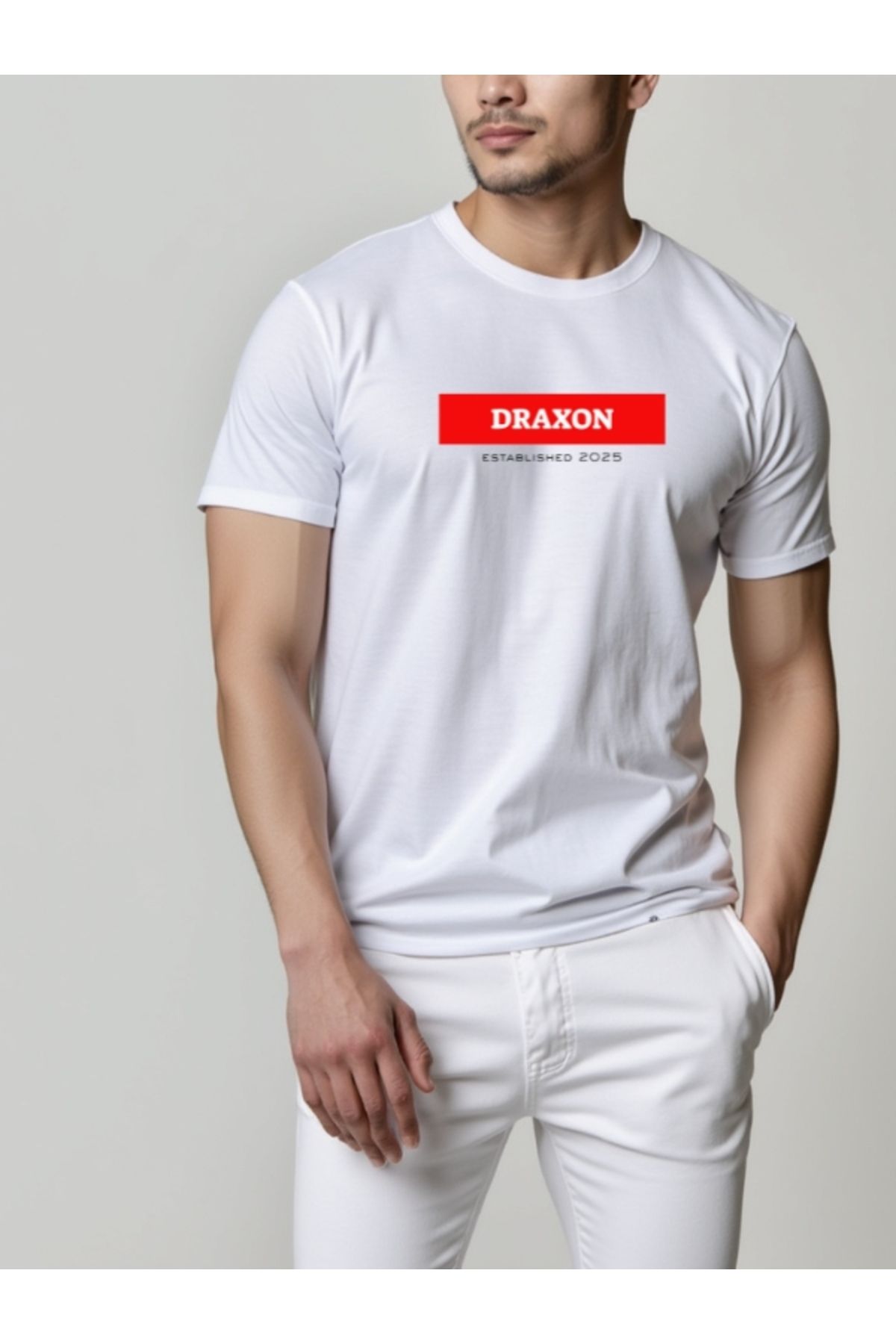 Draxon A+ Kalite Bisiklet Yaka Erkek T-shirt (%100 Pamuk)