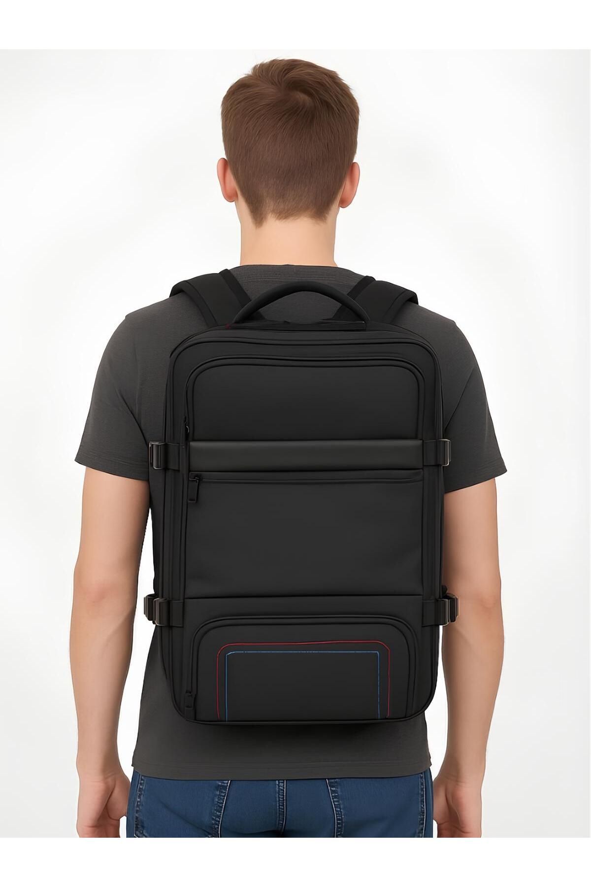 Çantacım Seyahat Sırt Çantası Laptop Bölmeli USB Aparatlı Genişletilebilir 17.3" İnç