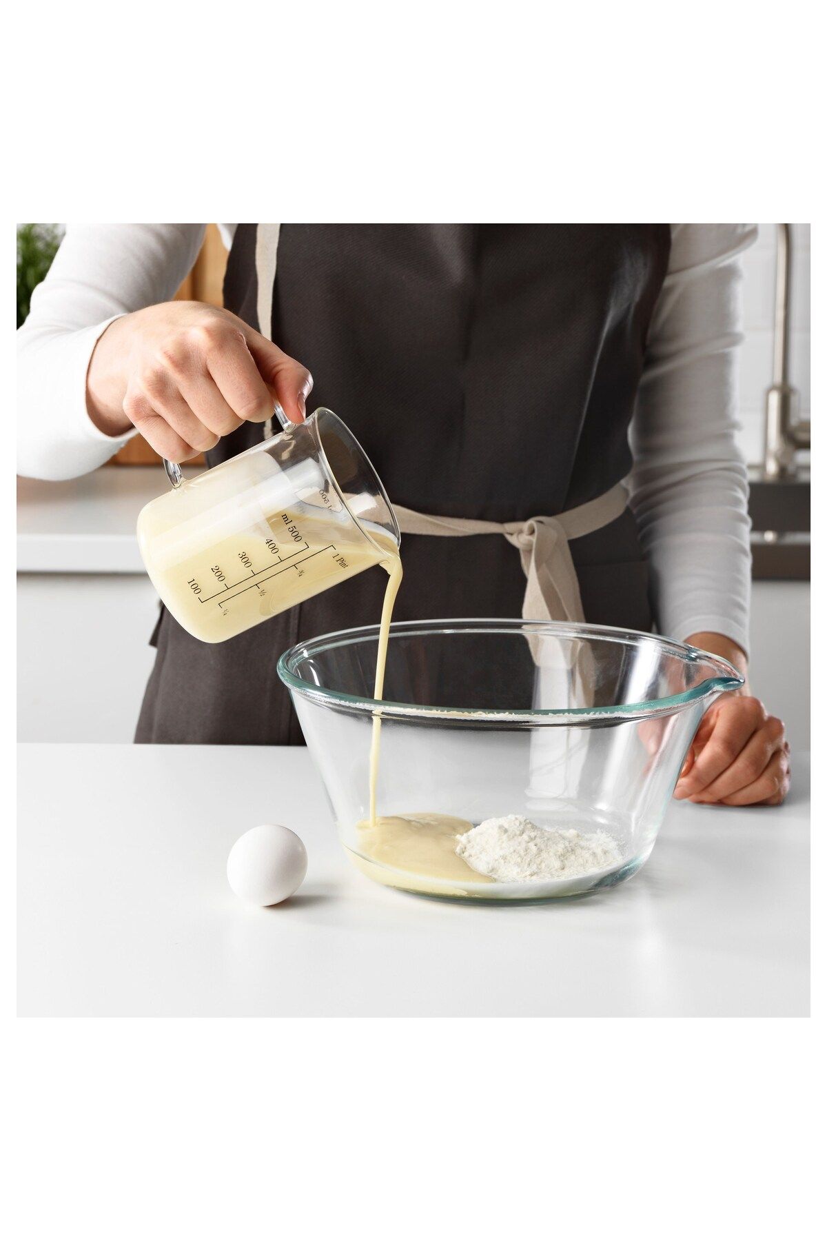 IKEA Kaliteli Ölçü Kabı 0.5 litre Ölçek Cam