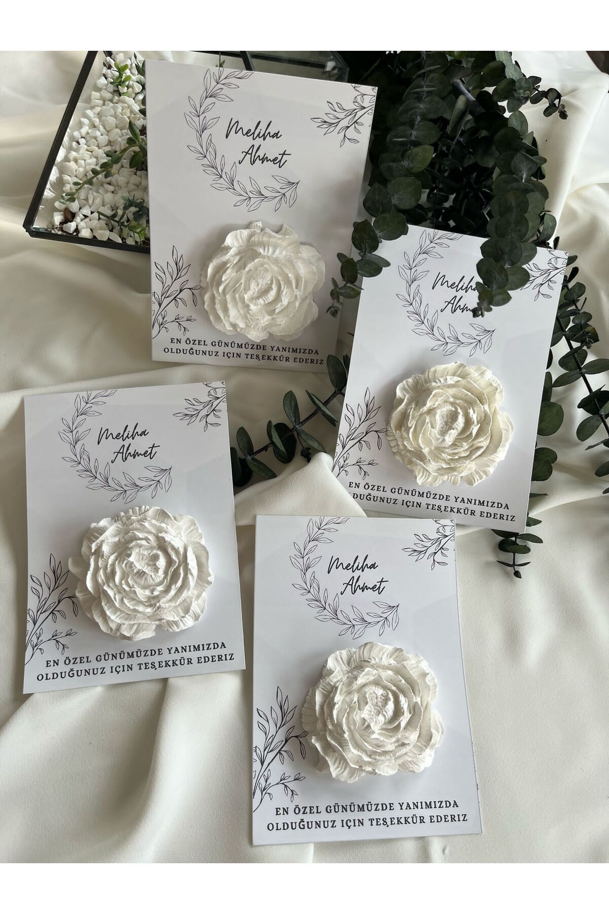 CEA Kartlı Çiçekli Mıknatıs Özel Gün Hatırası (15 ADET) Söz, Nişan, Nikah