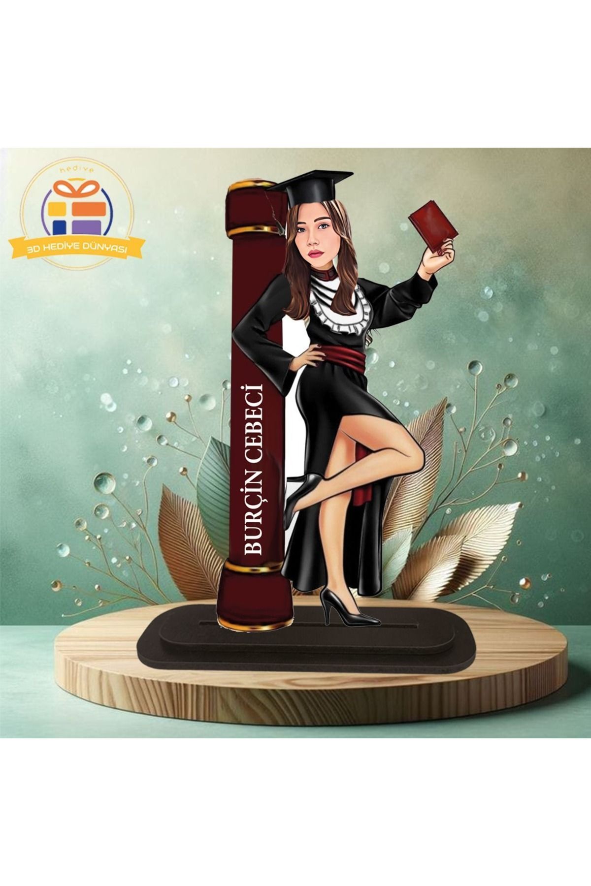 SerenityHaven Üniversite Mezuniyet karikatürlü biblo hediye 3d masa üstü biblo hediyesi