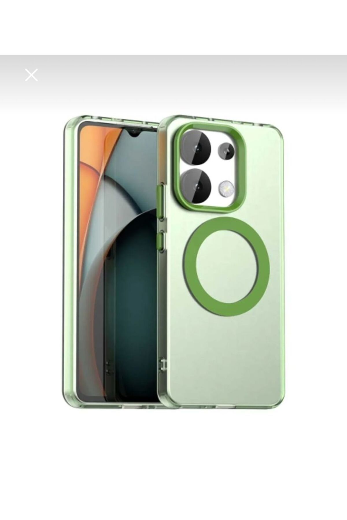 BerTech MED Xiaomi Redmi Note 13 4G Uyumlu Kılıf Kamera Çıkıntılı Magsafe Ve Kenarları Renkli Premium Sert Kapak