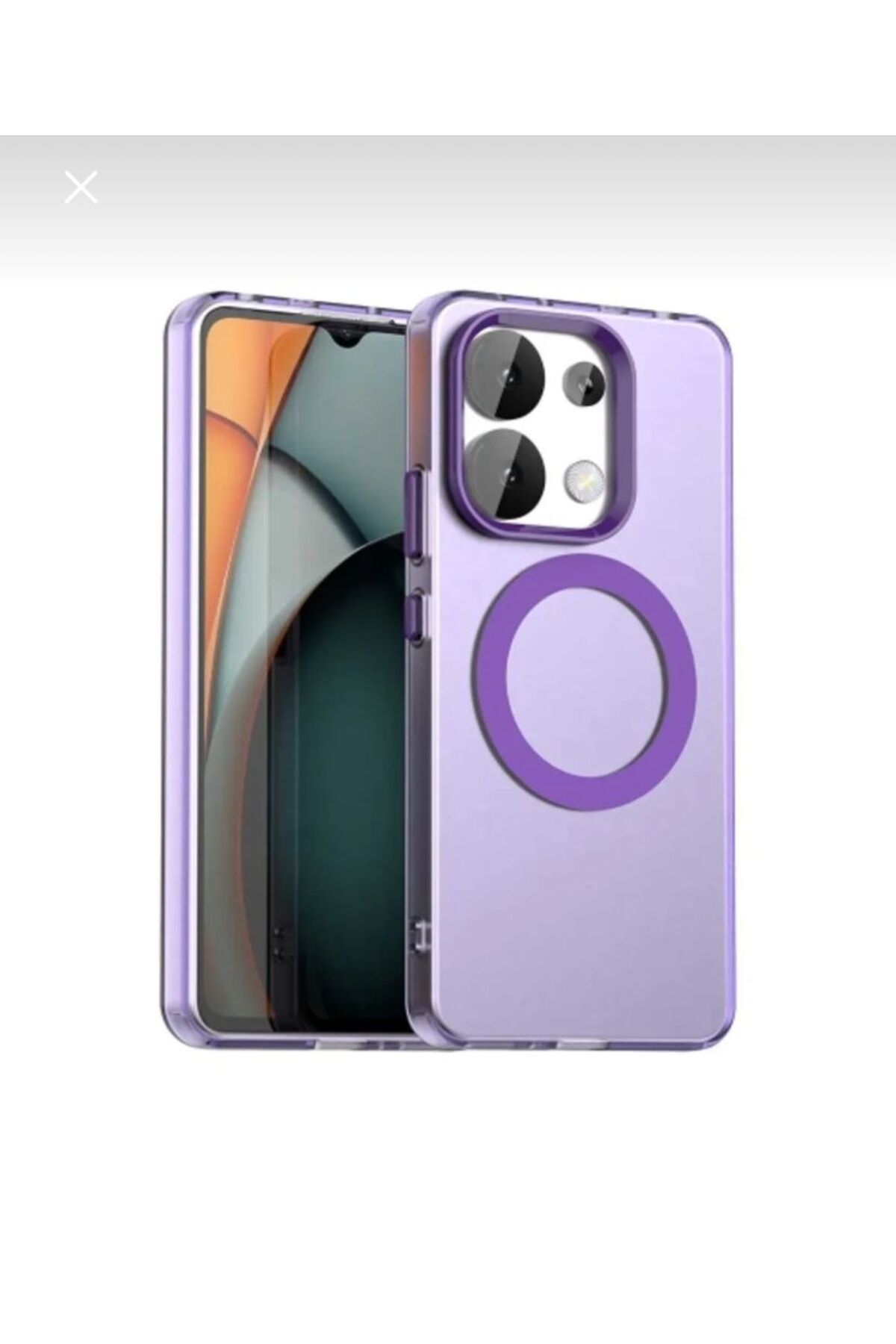 BerTech MED Xiaomi Redmi Note 13 4G Uyumlu Kılıf Kamera Çıkıntılı Magsafe Ve Kenarları Renkli Premium Sert Kapak