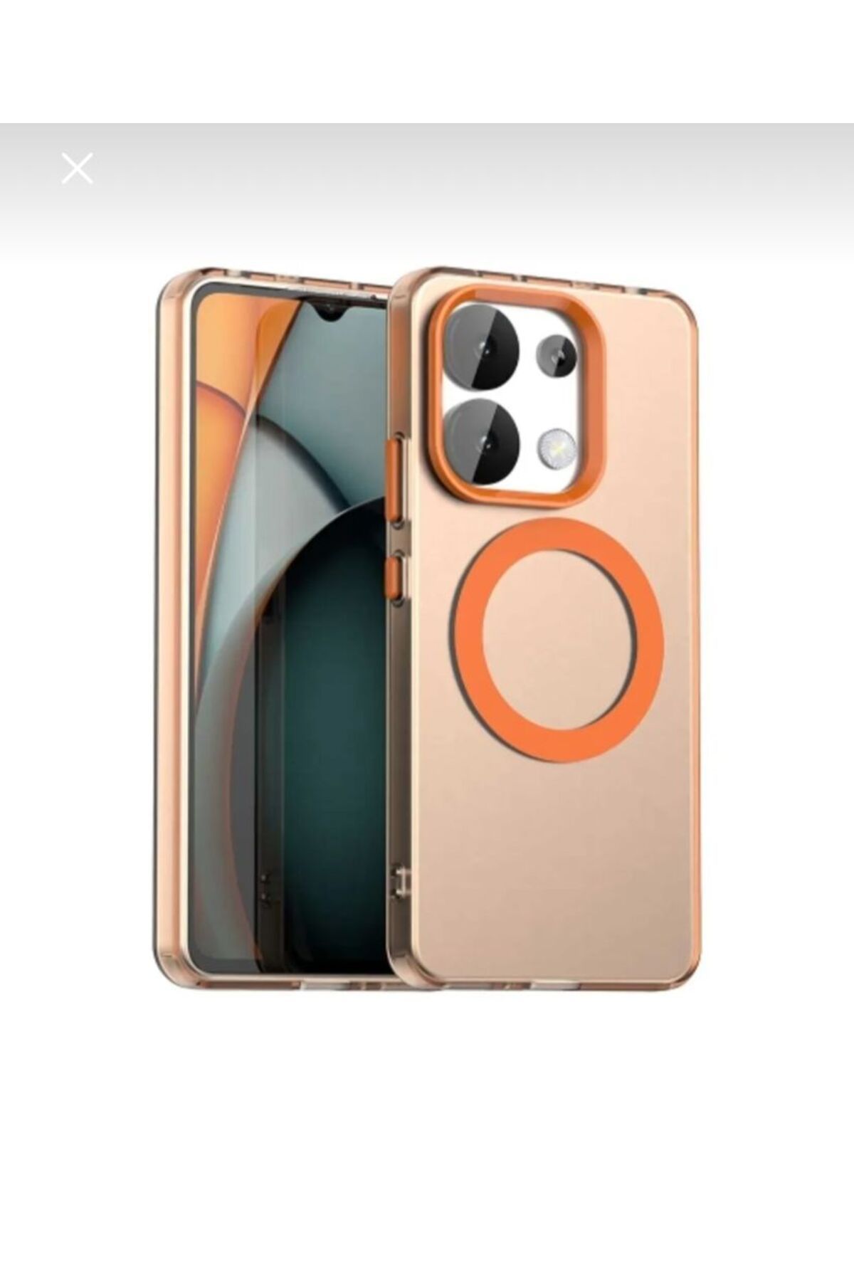 BerTech MED Xiaomi Redmi Note 13 4G Uyumlu Kılıf Kamera Çıkıntılı Magsafe Ve Kenarları Renkli Premium Sert Kapak