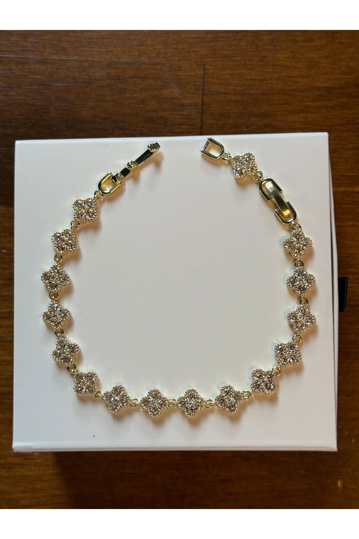 luxyansımalar Zirkon Çelik Van Cleef Bileklik