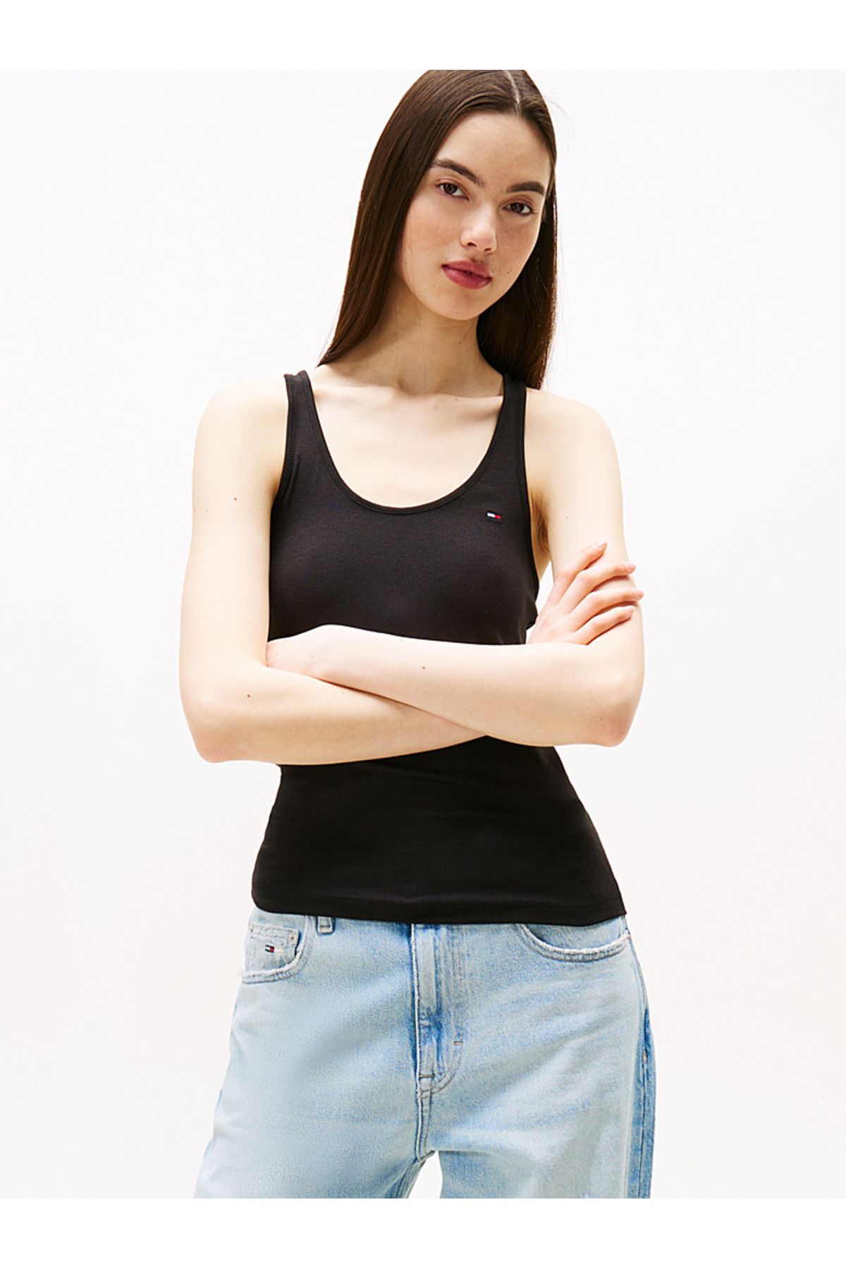 Tommy Hilfiger Ribbed Racerback Tank Top