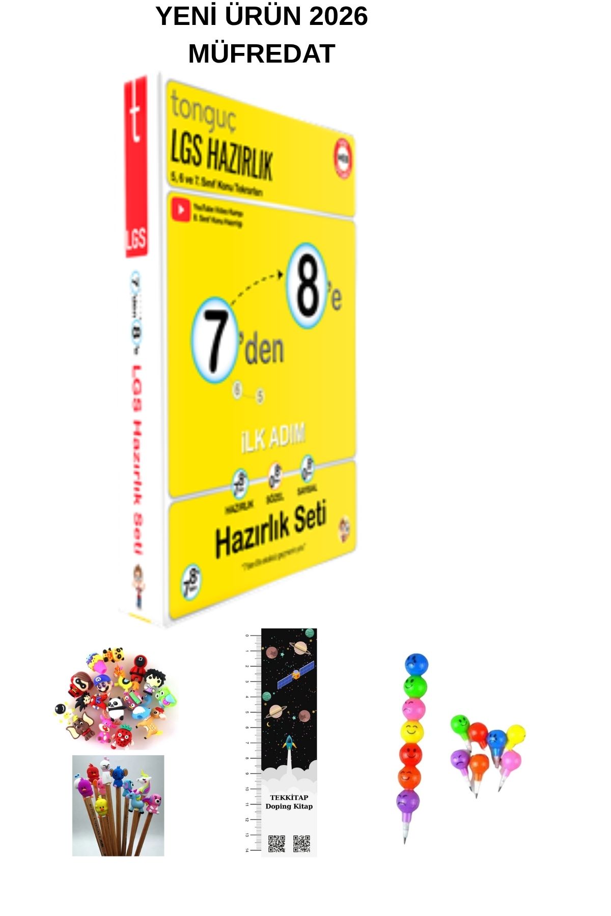 Tonguç Yayınları Tonguç 7'den 8'e HAZIRLIK SETİ (UZAY A. + EMOJİ K. + KALEM B.)2026 MÜFREDAT YENİ ÜRÜN