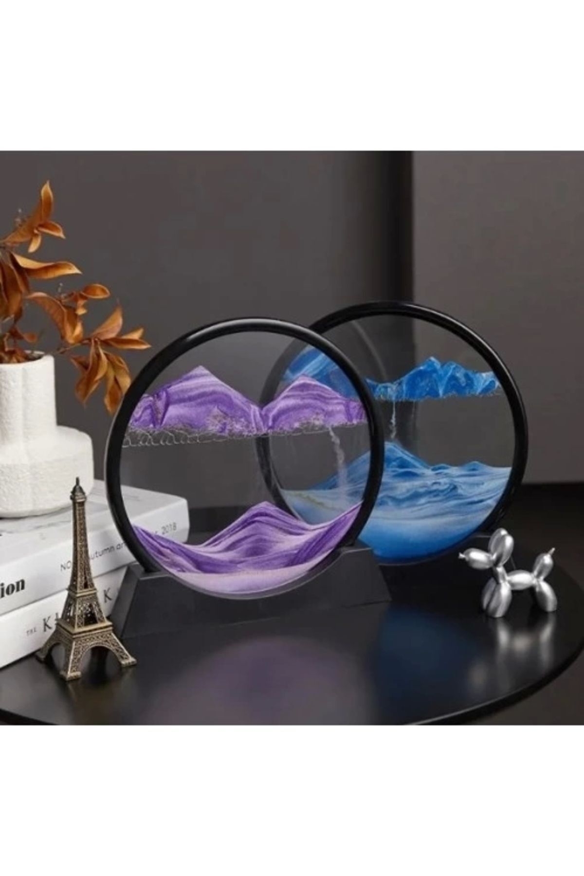 SerenityHaven 3D Hareketli Kum Saati Orta Boy, Hareketli Kum Sanatı , Dekoratif Kum Saati