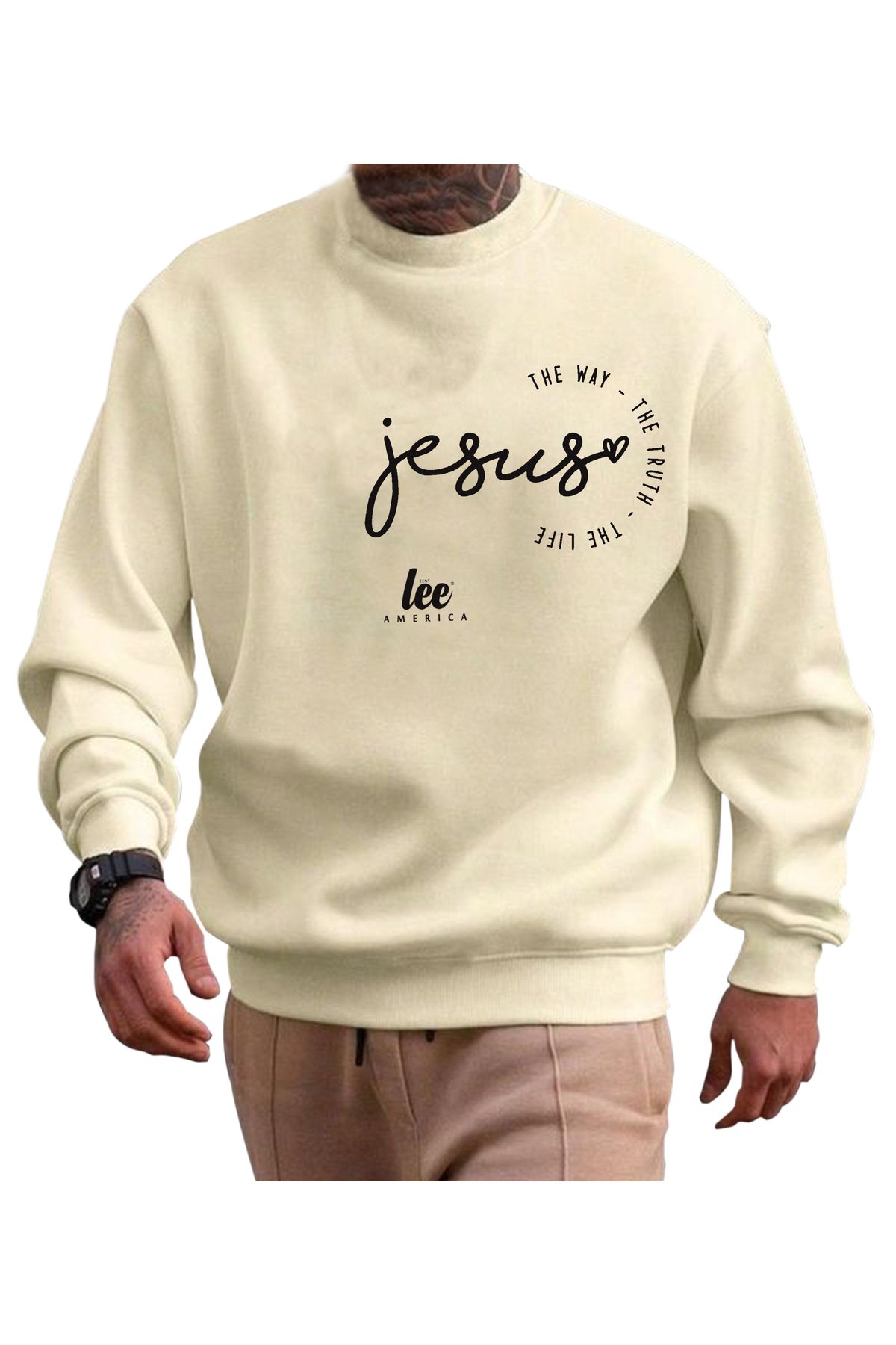 centlee america sweatshirt erkek unisex spor oversize kalıp uzun kollu