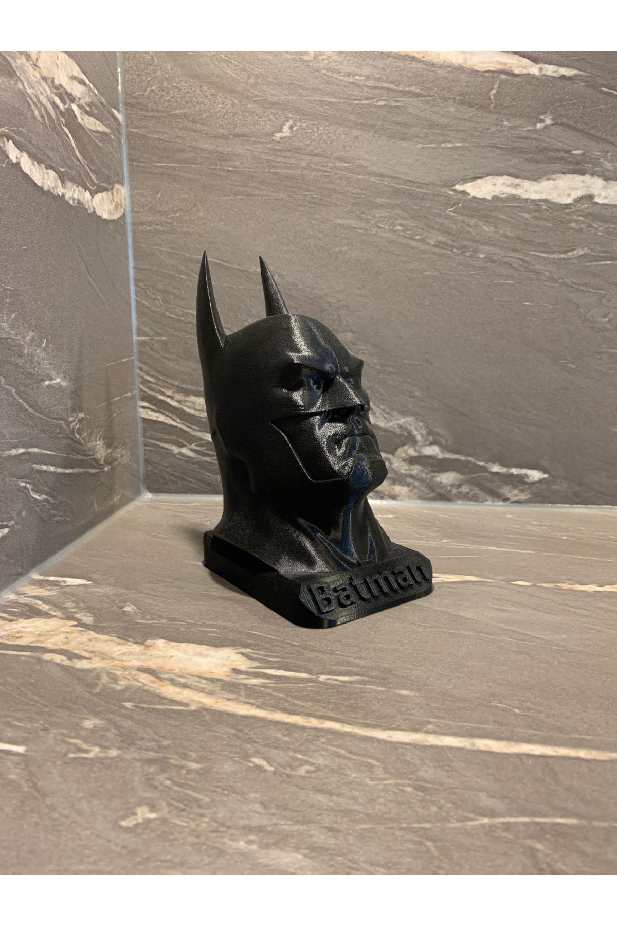 Schwarzer Stein BATMAN BÜST FİGÜR
