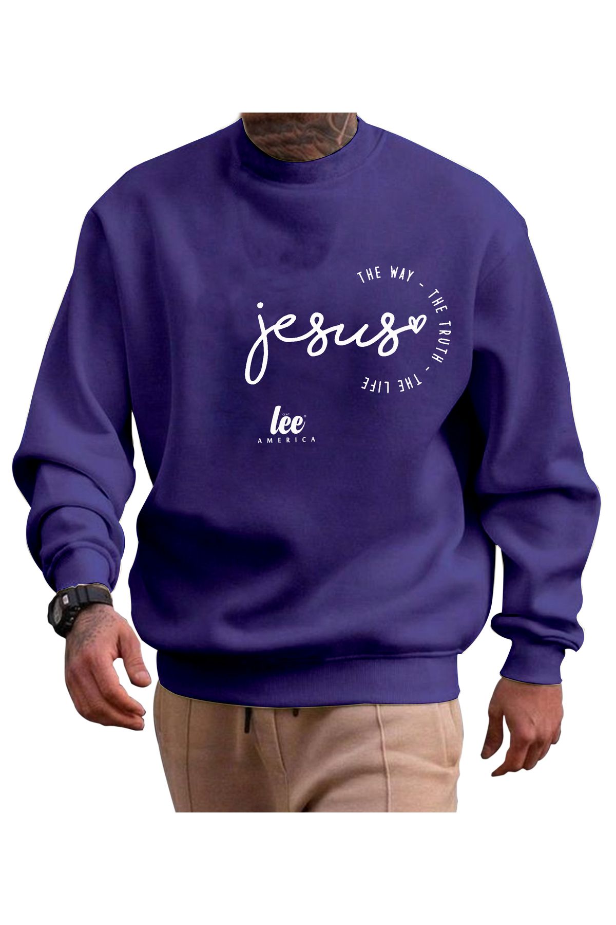 centlee america sweatshirt erkek unisex spor oversize kalıp uzun kollu