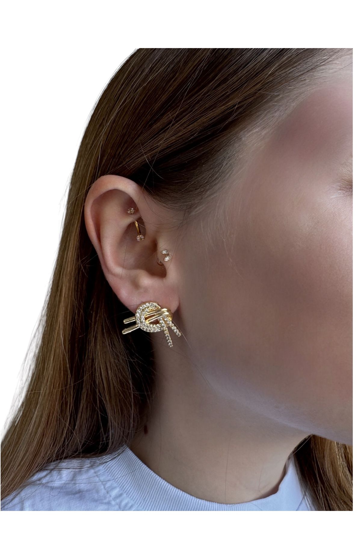 Gilia Jewelry Tasarım Düğüm Küpe