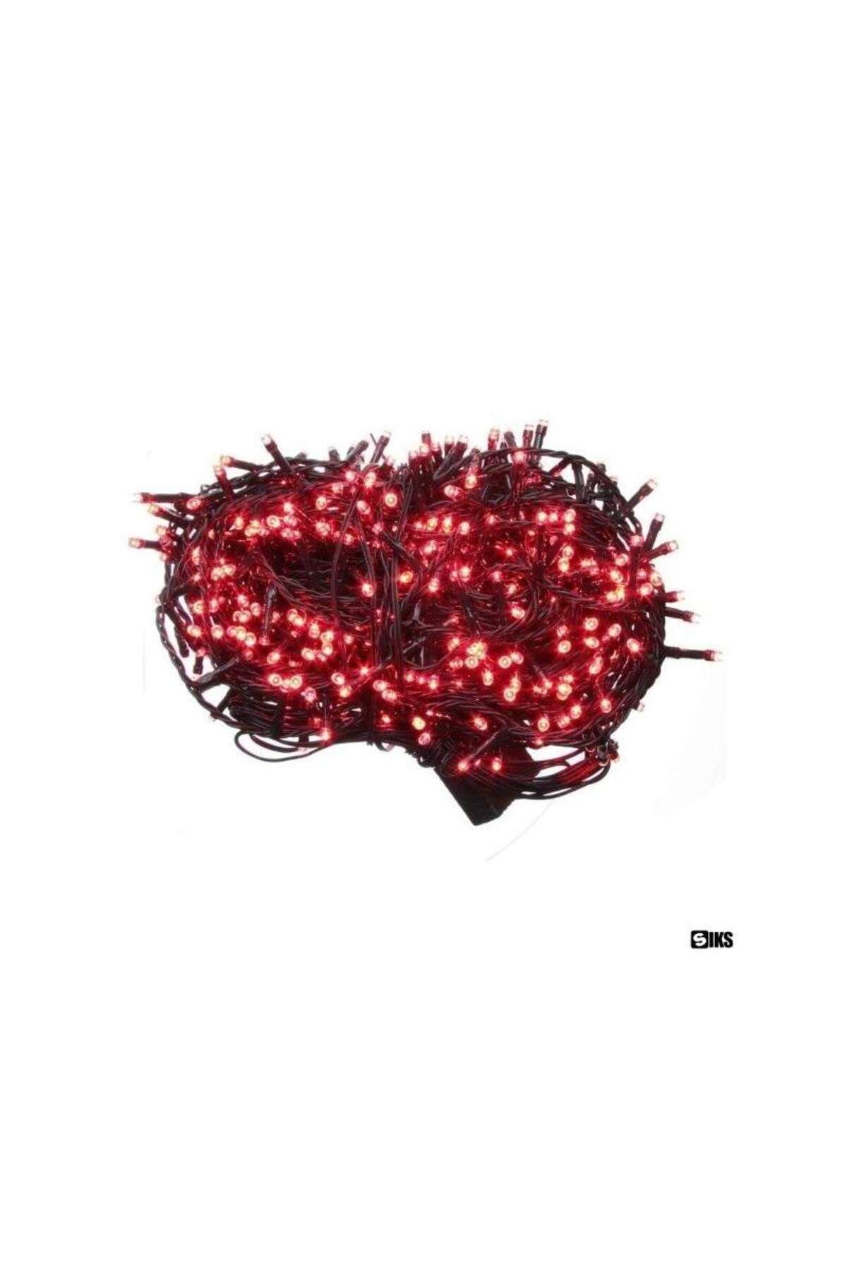 SIKS-Linear LED Installation, with 100 LEDs, 8 m long, dark green wire, Red 9