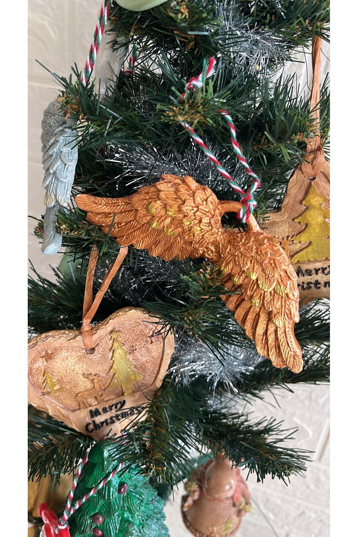 SerenityHaven Yılbaşı Noel Ağaç Süsü Melek Kanadı (3 adet)