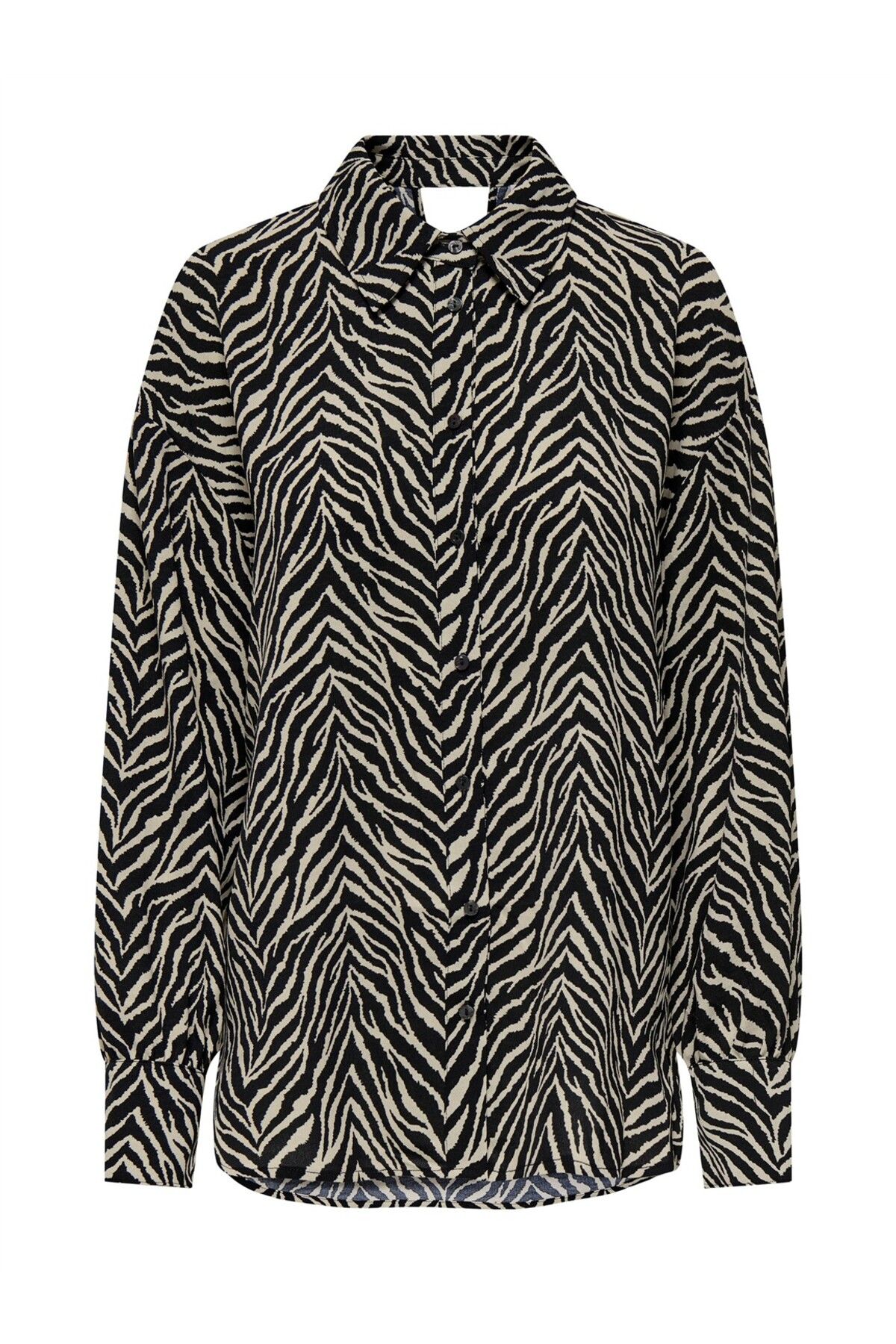 ONLY ONLKATTY LIFE L/S LOOSE SHIRT PTM Kadın Siyah Gömlek - 15341494