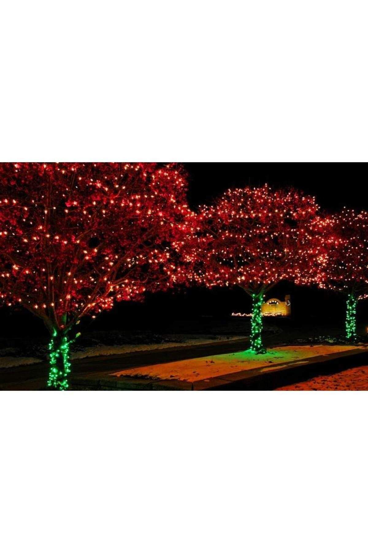 SIKS-Linear LED Installation, with 100 LEDs, 8 m long, dark green wire, Red 8