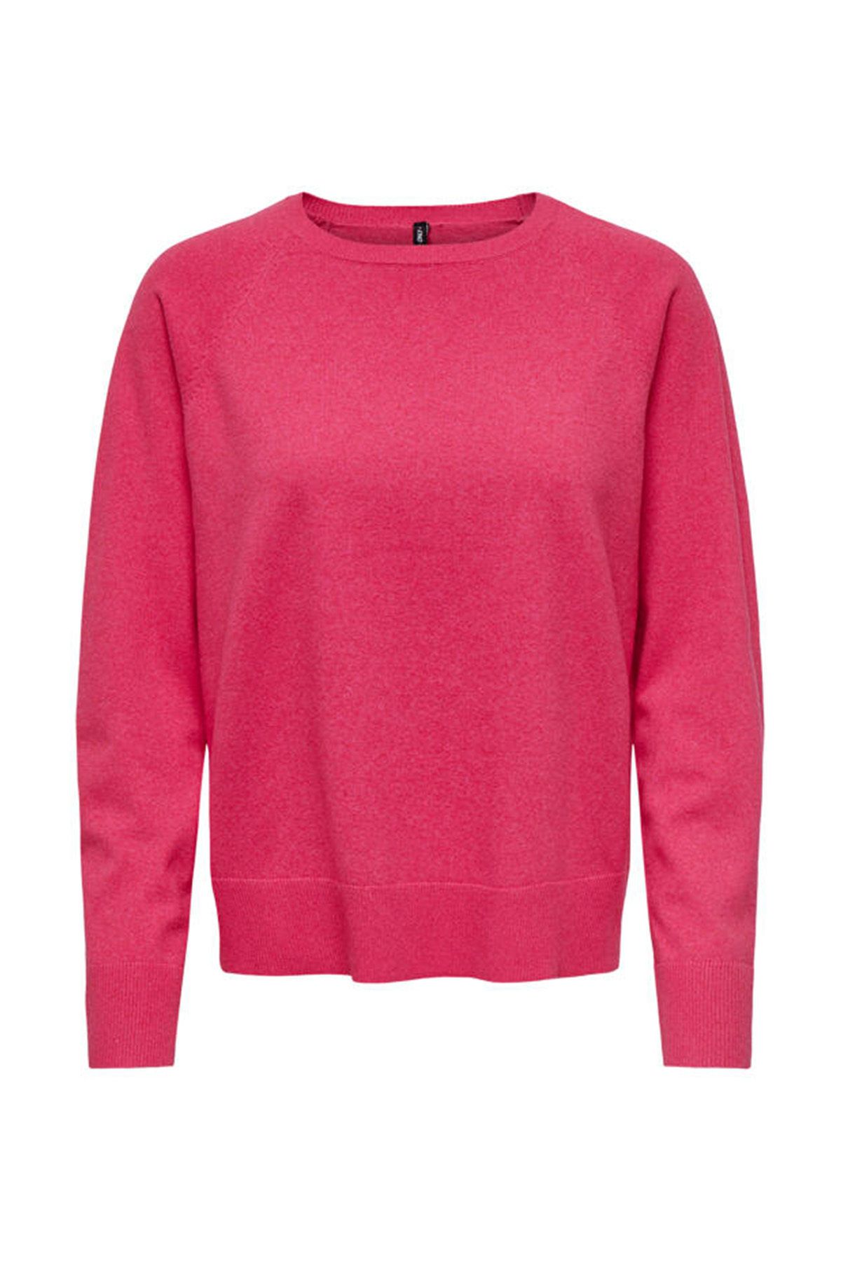 ONLY ONLAMA LIFE LS RAGLAN O-NECK CC KNT Kadın Pembe Kazak - 15334905