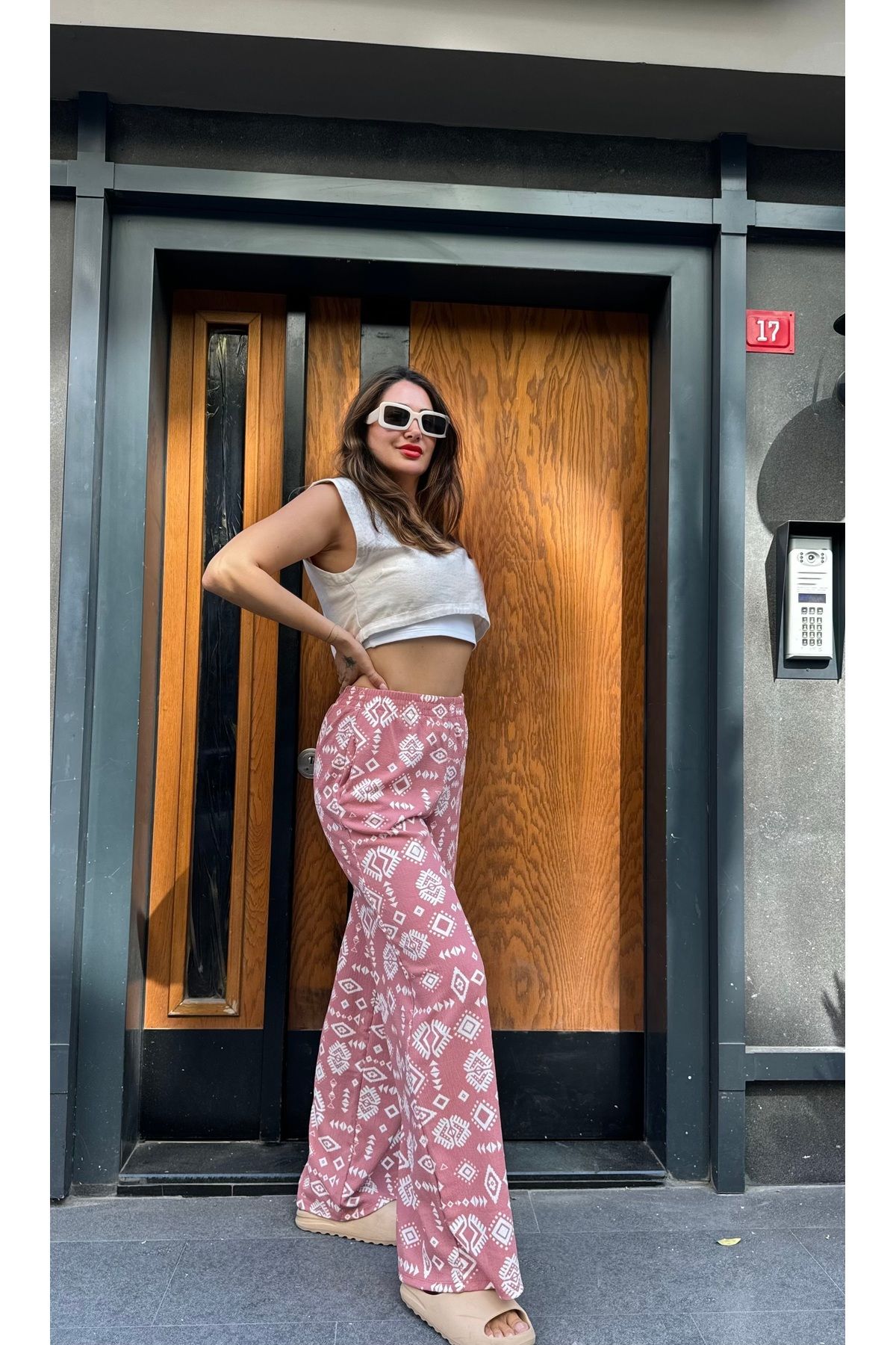 Butik Etnik desenli pantolon