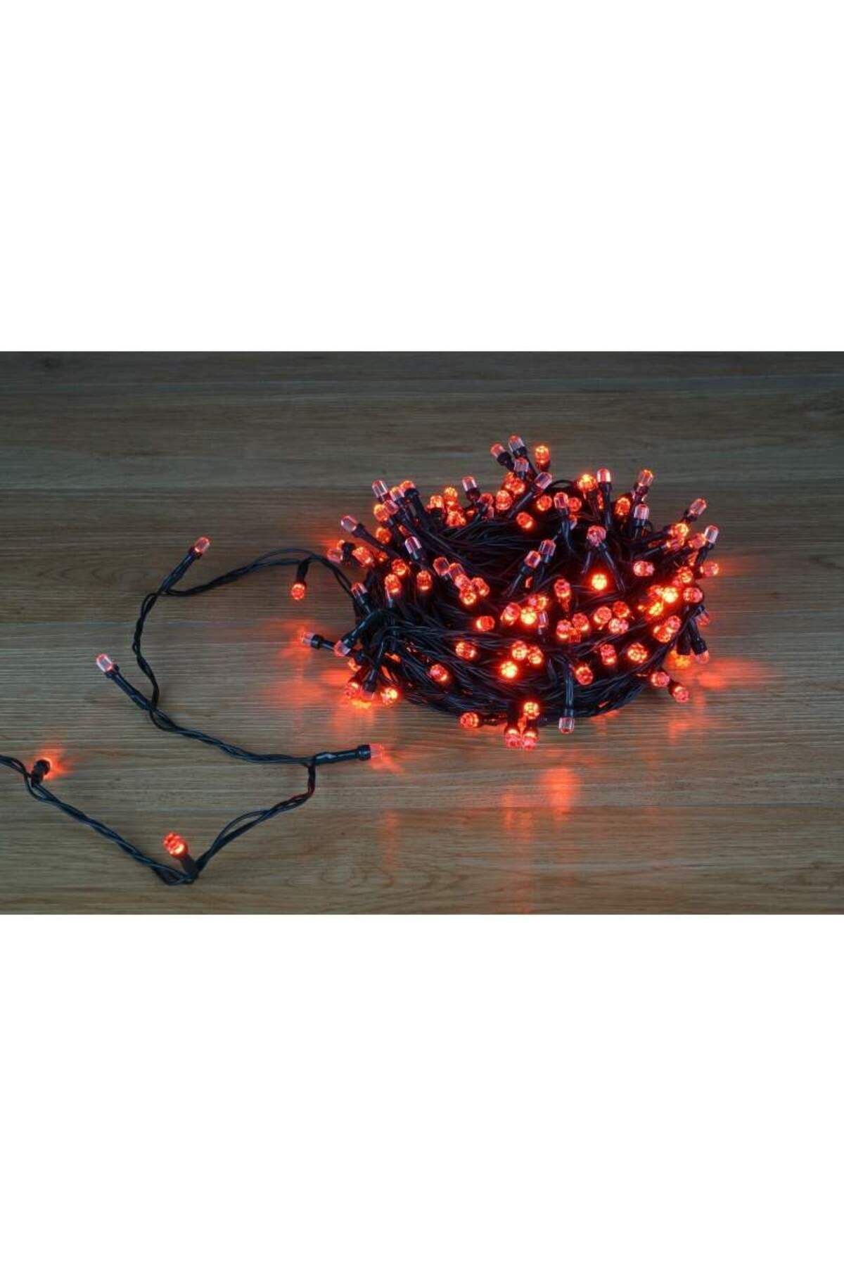 SIKS-Linear LED Installation, with 100 LEDs, 8 m long, dark green wire, Red 4
