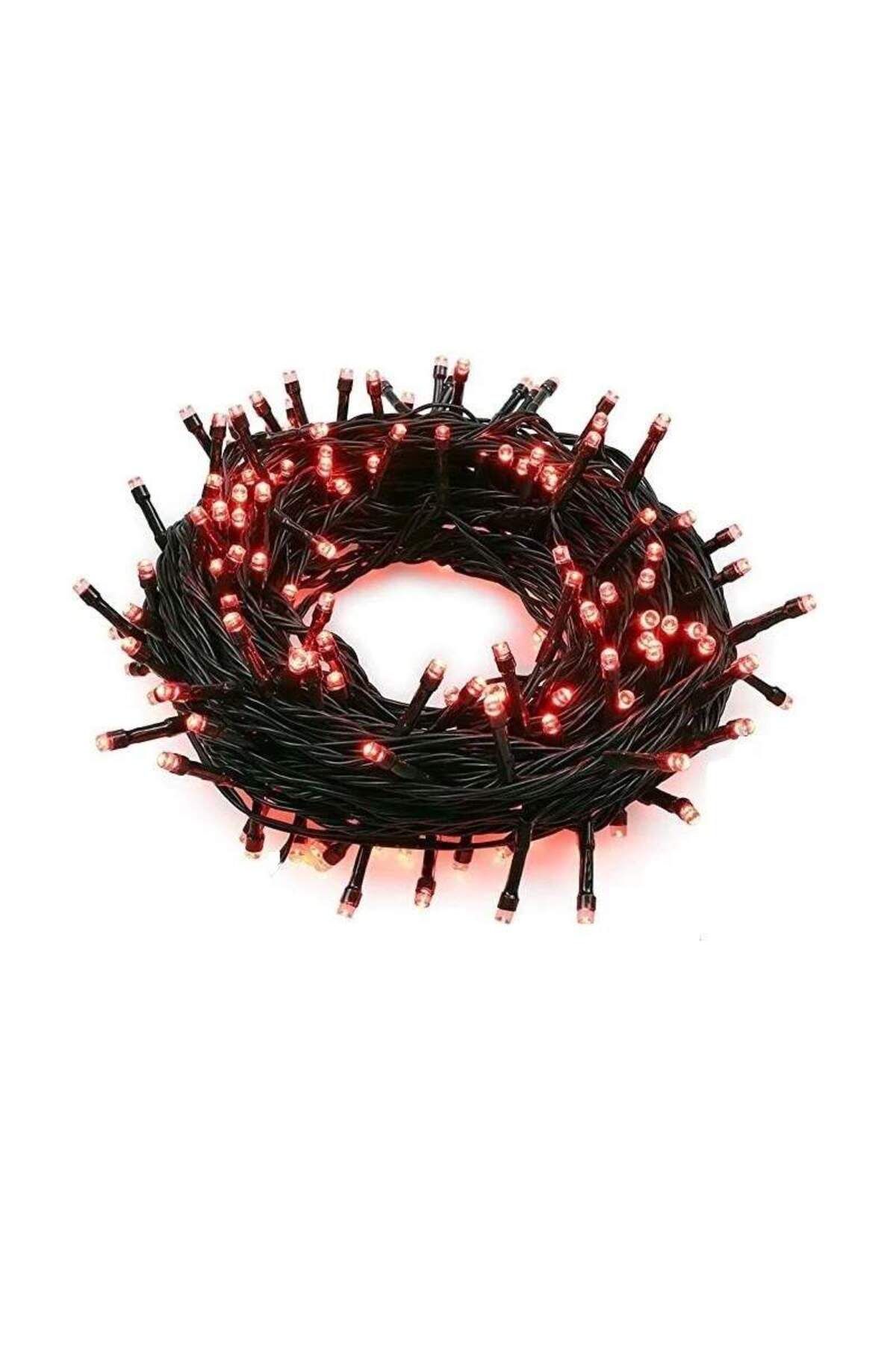 SIKS-Linear LED Installation, with 100 LEDs, 8 m long, dark green wire, Red 1