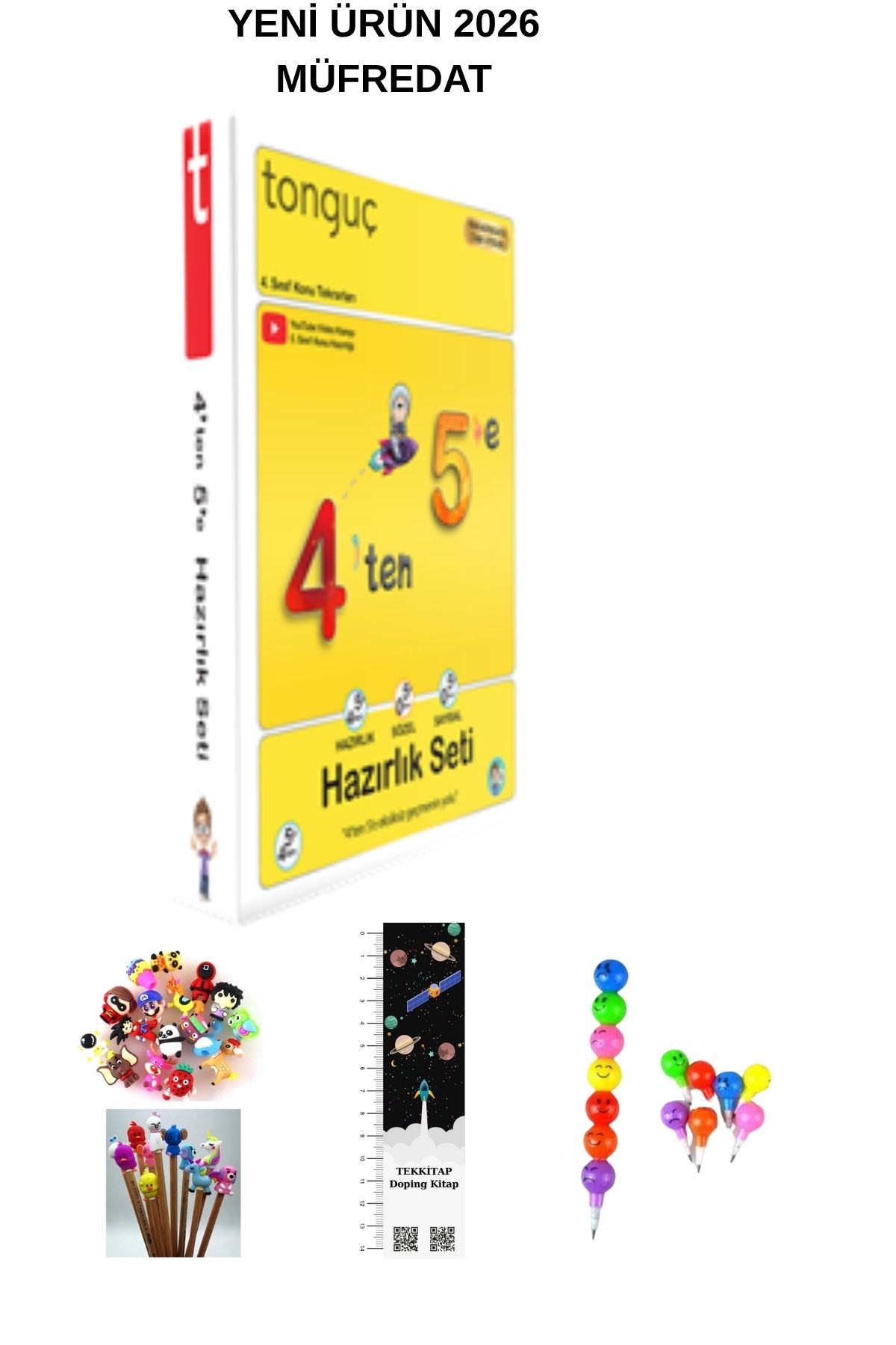 Tonguç Yayınları Tonguç 4'ten 5'e HAZIRLIK SETİ (UZAY A. + EMOJİ K. + KALEM B.)2026 MÜFREDAT YENİ ÜRÜN