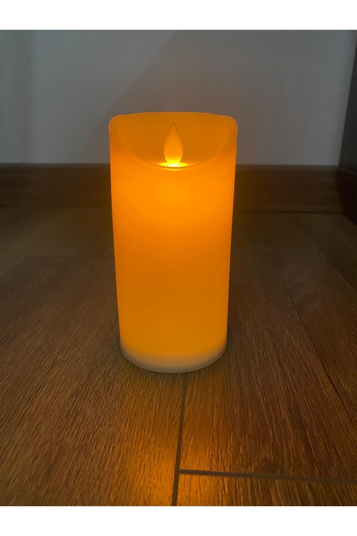 SerenityHaven Hareketli Mum Efektli Led Mum 15cm