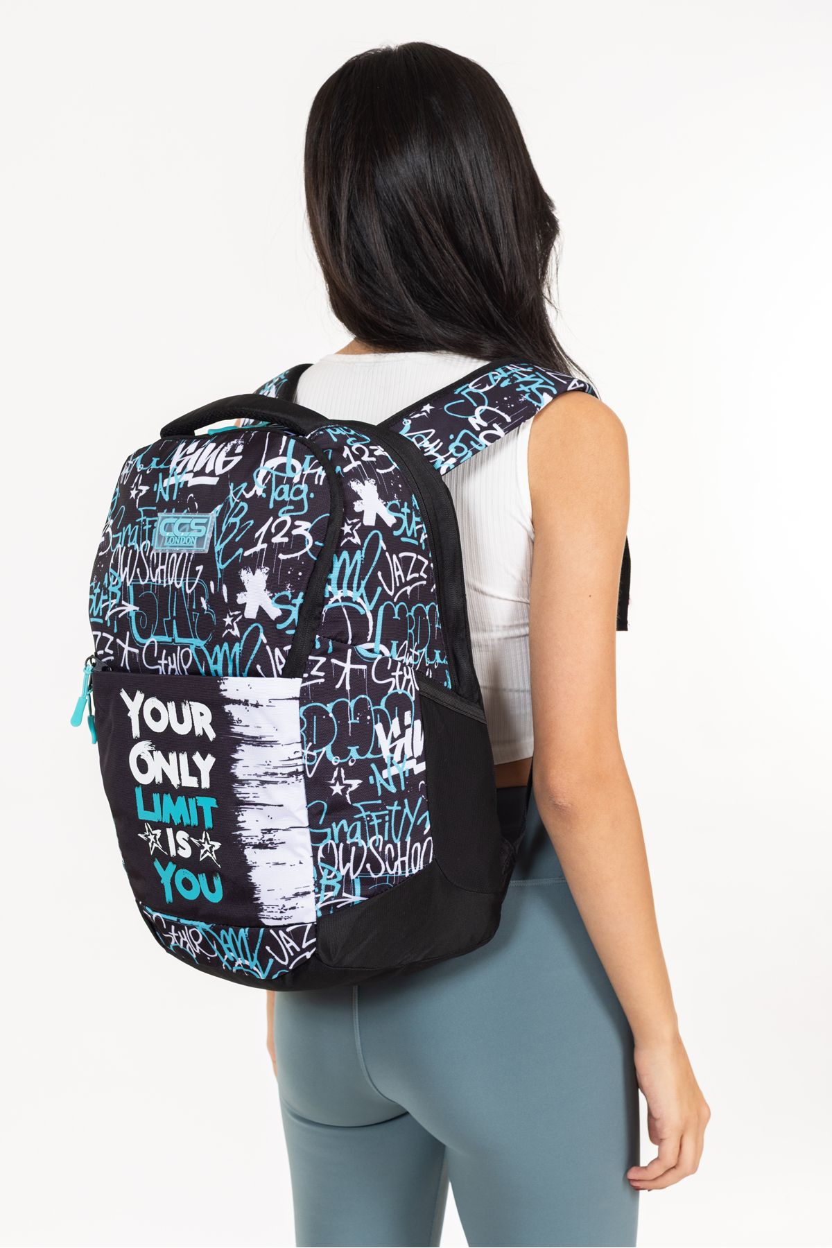 Necati Çanta-Speak Your Style: Energetic Backpack with Graffiti Pattern 3