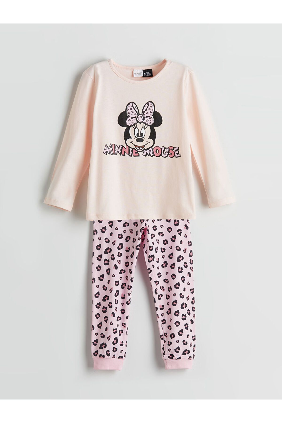 LC Waikiki LCW Kids Pembe Minnie Mouse Baskılı Kız Çocuk Pijama Takım
