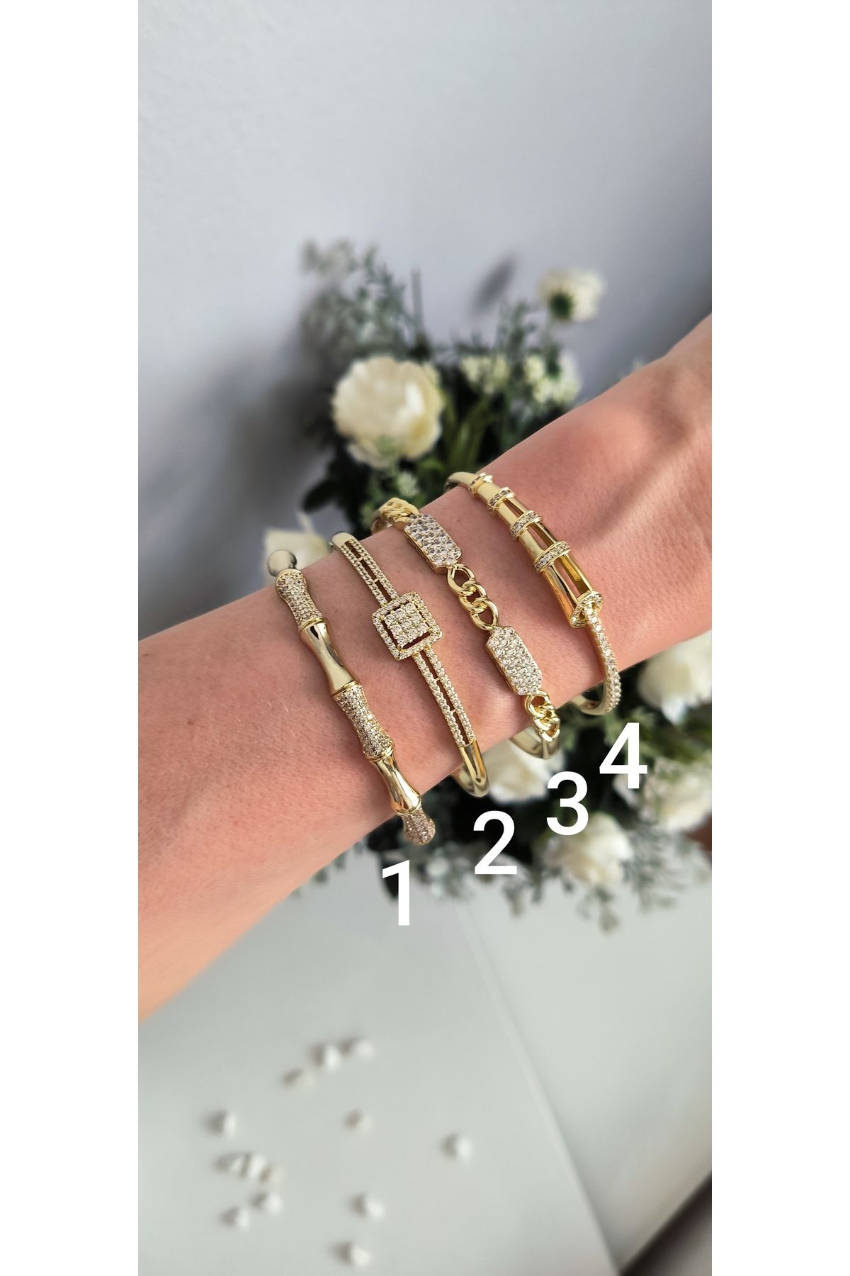 xUPING Altın Kaplama 3 Nolu Altıgen Plaka Zincir Model Kelepçe Kararmaz 14K Rengindedir 6.0cm