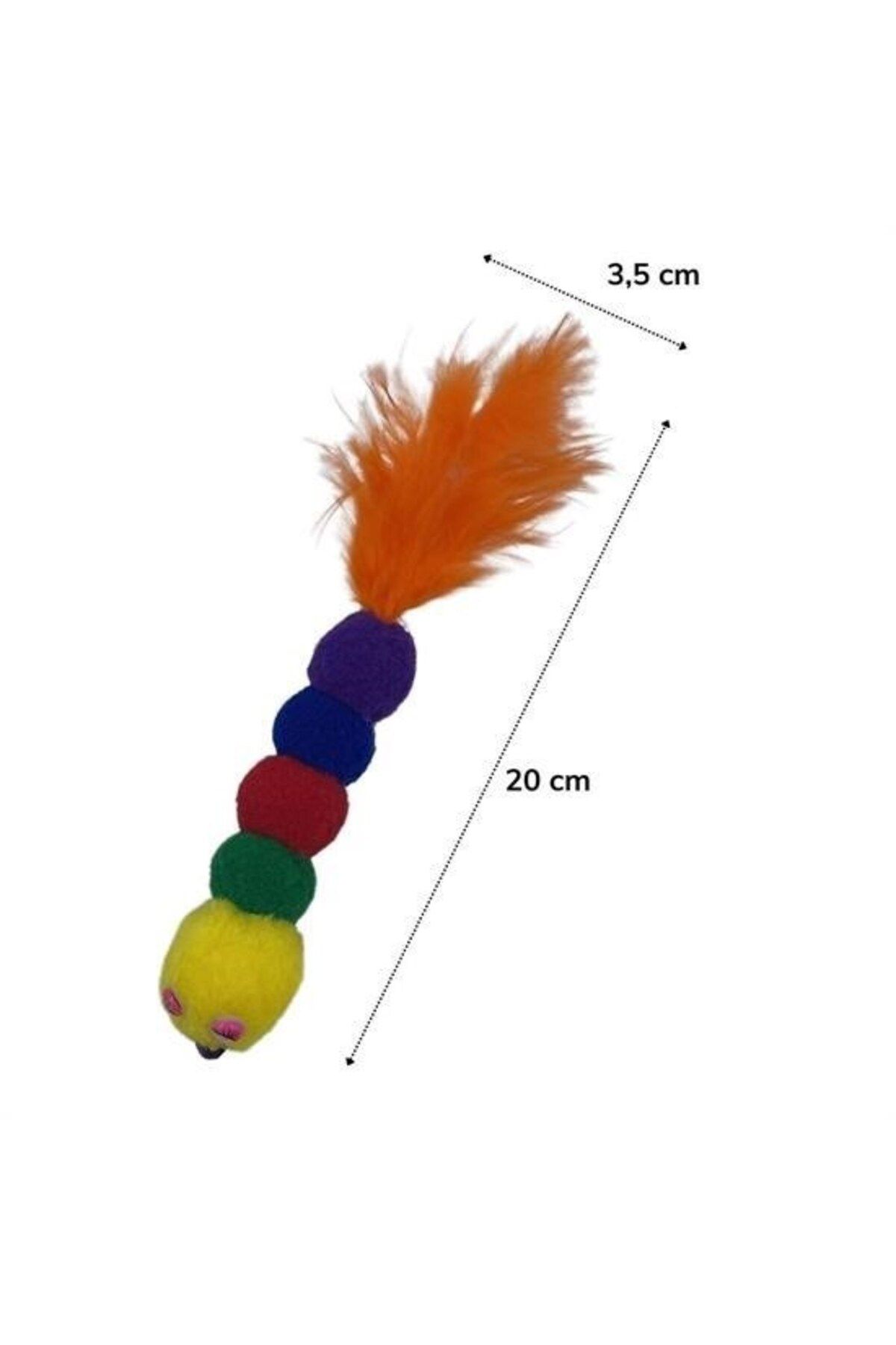 Skygo-BUFFER® Caterpillar Shaped Colorful Cute Pet Toy with Soft String 3