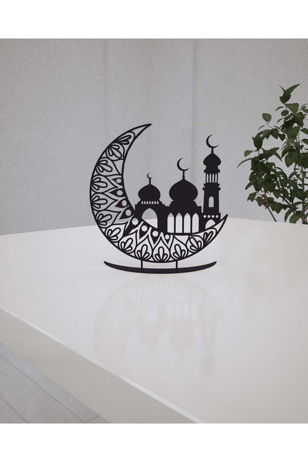 SerenityHaven Hilal içinde Camii Temalı Dekoratif Biblo