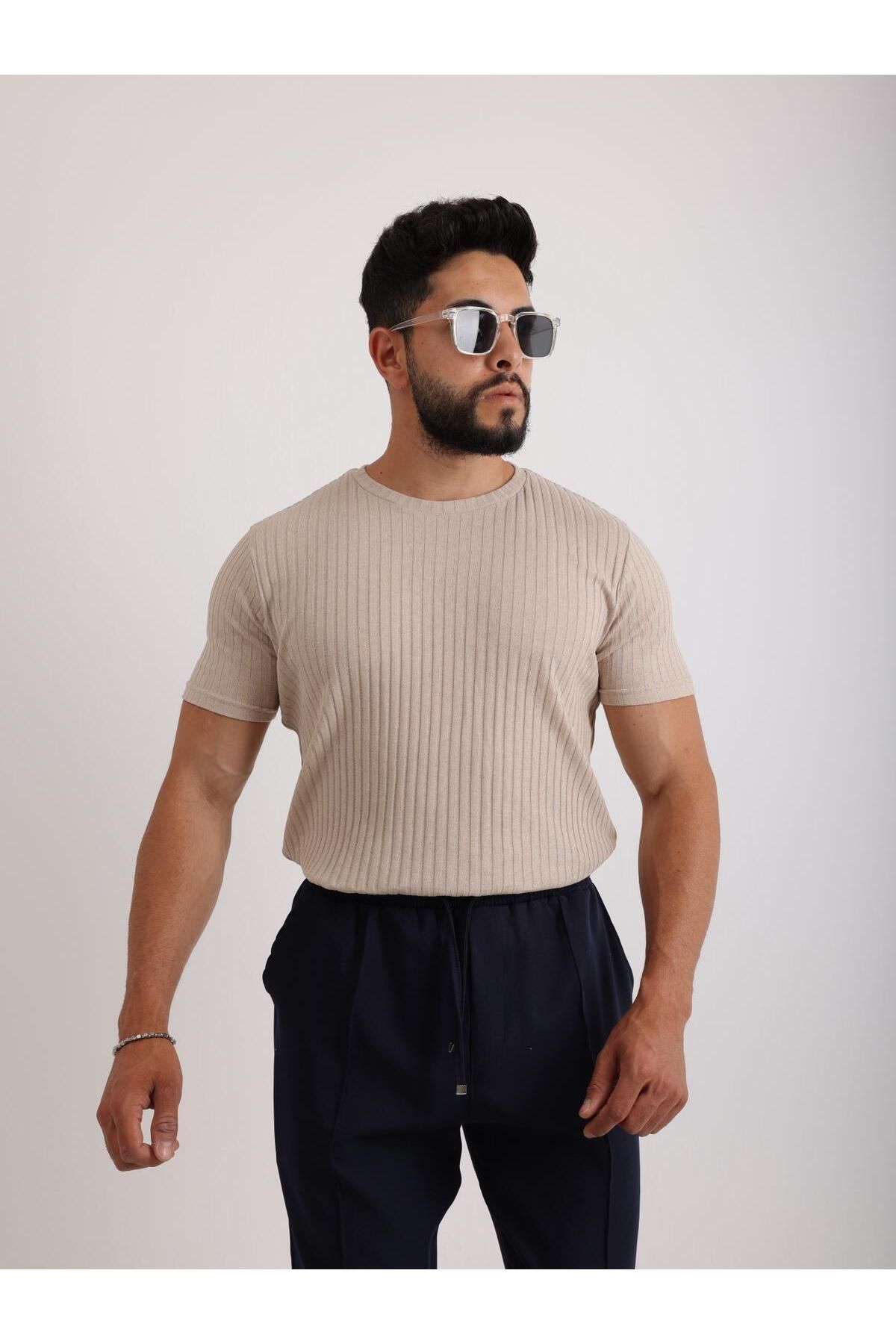 ZİNOX Zinox Kumaş Basic Kendinden Desenli T-shirt