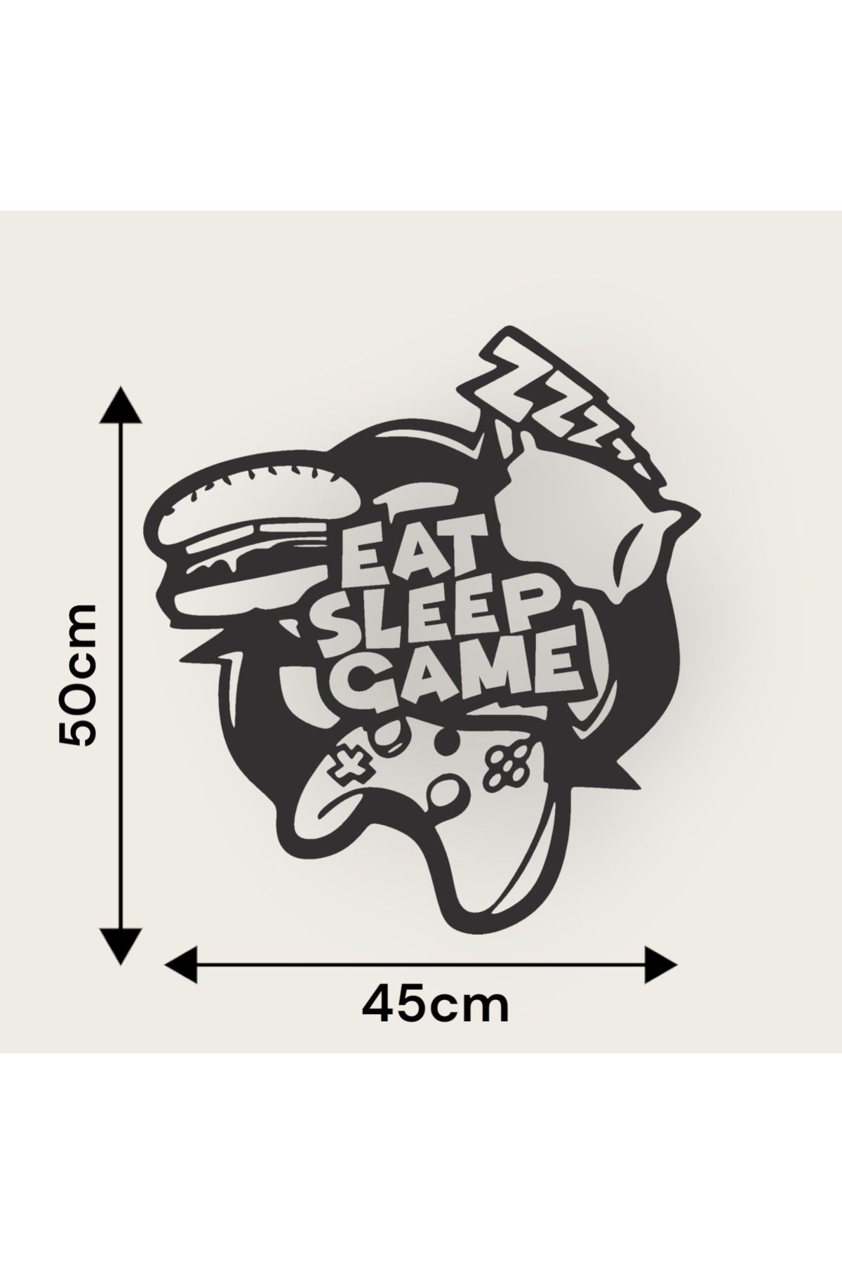 hediye pasajım Eat Sleep Game Ahşap Duvar Dekoru