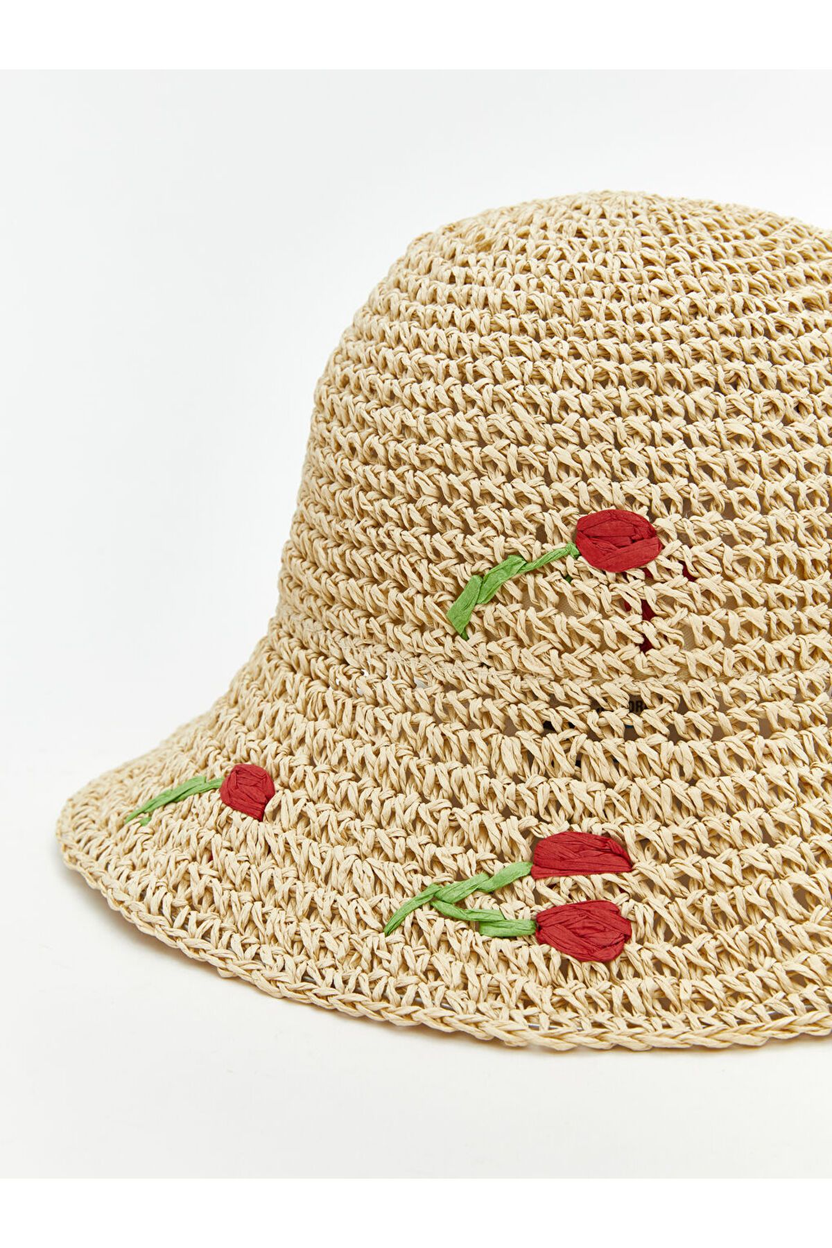 LCW ACCESSORIES Bej Kadın Hasır Bucket Şapka - 3