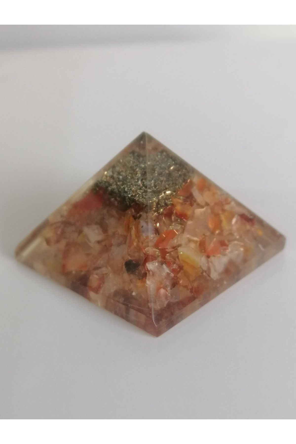 SerenityHaven Opal Taşı (ATEŞ OPALİ) Orgonit Piramit (3 Cmx3 Cm )