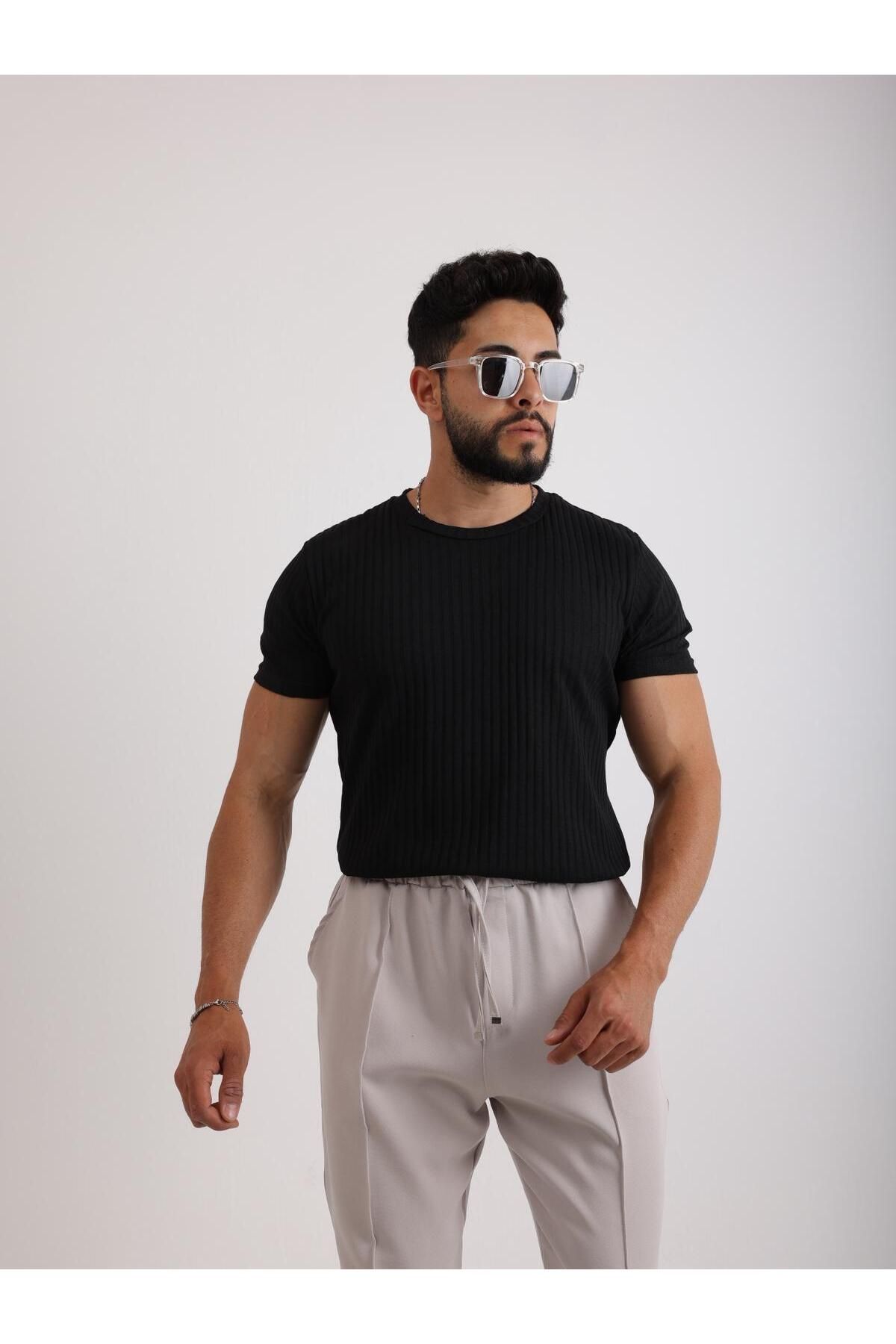 ZİNOX Zinox Kumaş Basic Kendinden Desenli T-shirt
