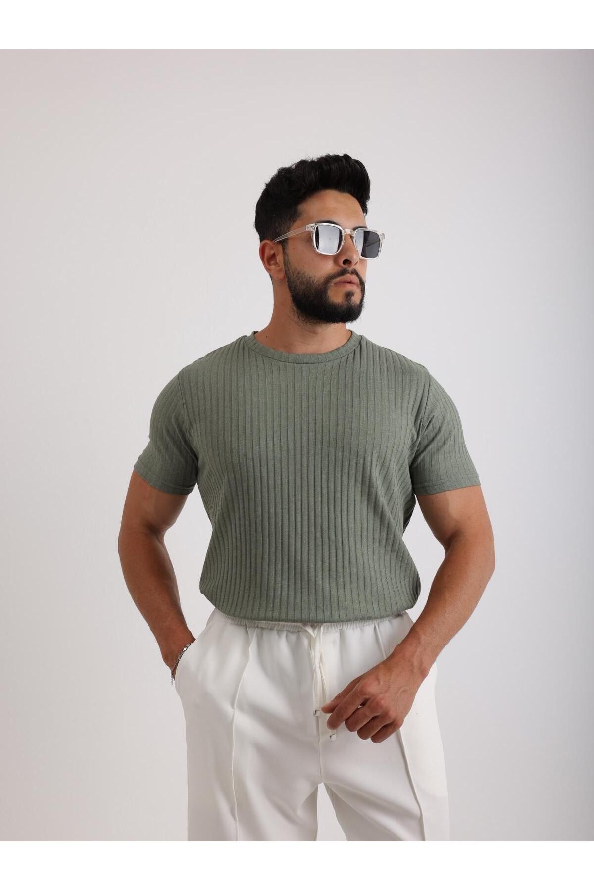 ZİNOX Zinox Kumaş Basic Kendinden Desenli T-shirt