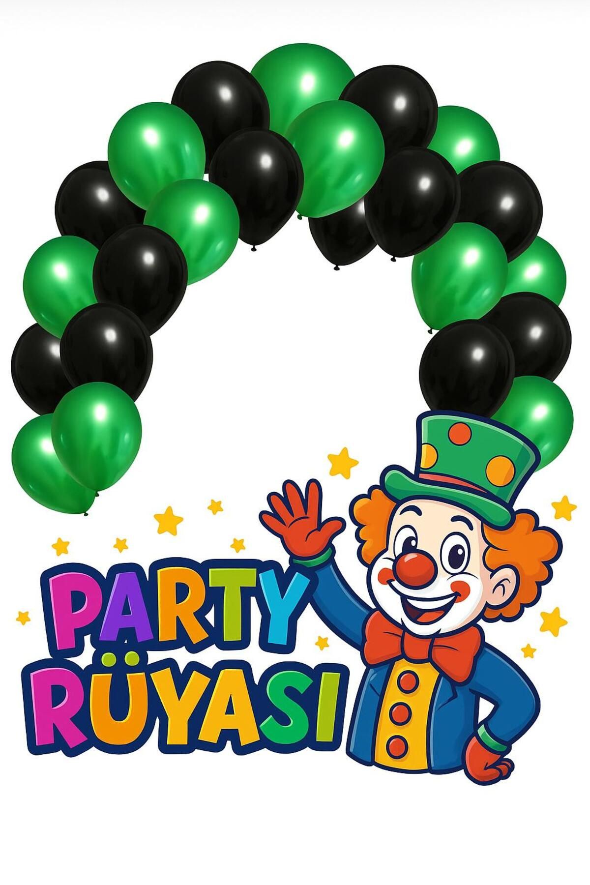 partyrüyası Hulk Yeşil Dev 50 Adet Balon Zinciri Süsleme Seti Doğum Günü Kutlama Balon Konsepti Seti