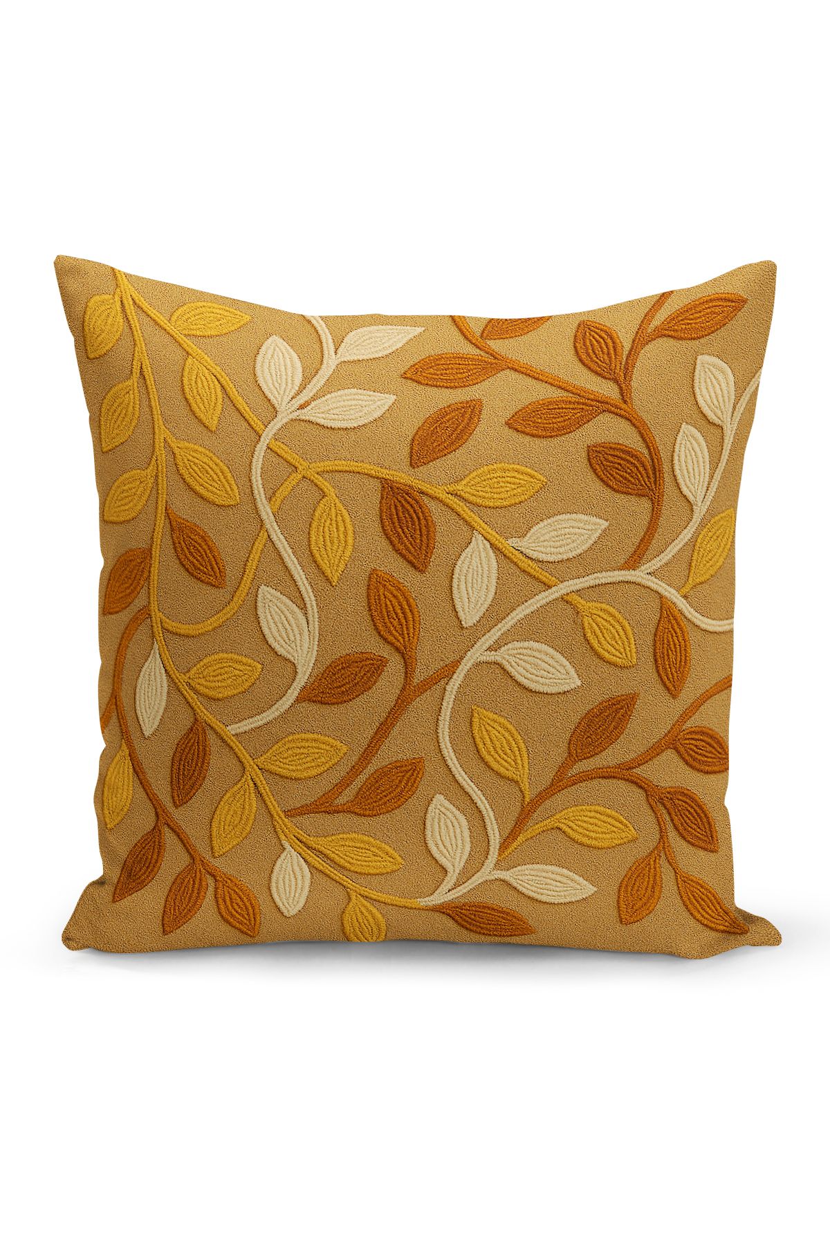 Bertille Home-Double Side Digital Printed Set of 4 Throw Pillow Covers (Punch/Punch Embroidery Pattern Look) 6