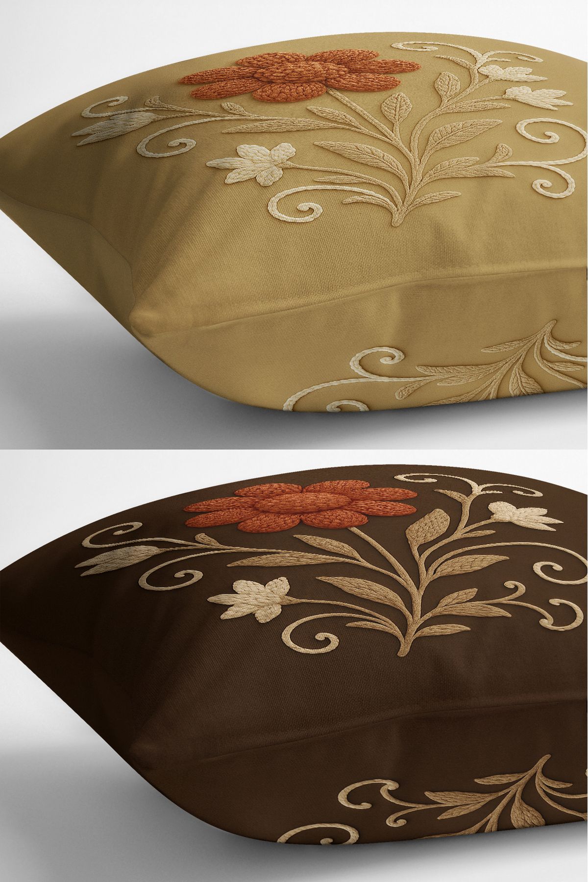 Bertille Home-Set de 3 huse de pernă cu imprimare digitală pe două părți (aspect de broderie cu model de puncție) 6
