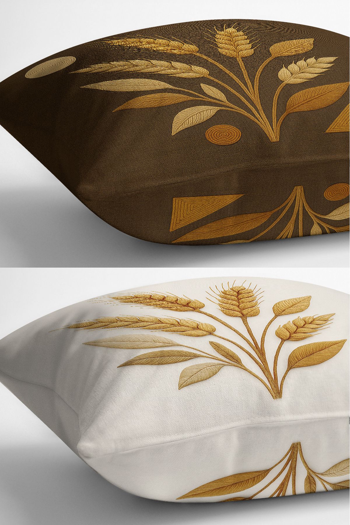 Bertille Home-Set de 3 huse de pernă cu imprimare digitală pe două părți (aspect de broderie cu model de puncție) 6