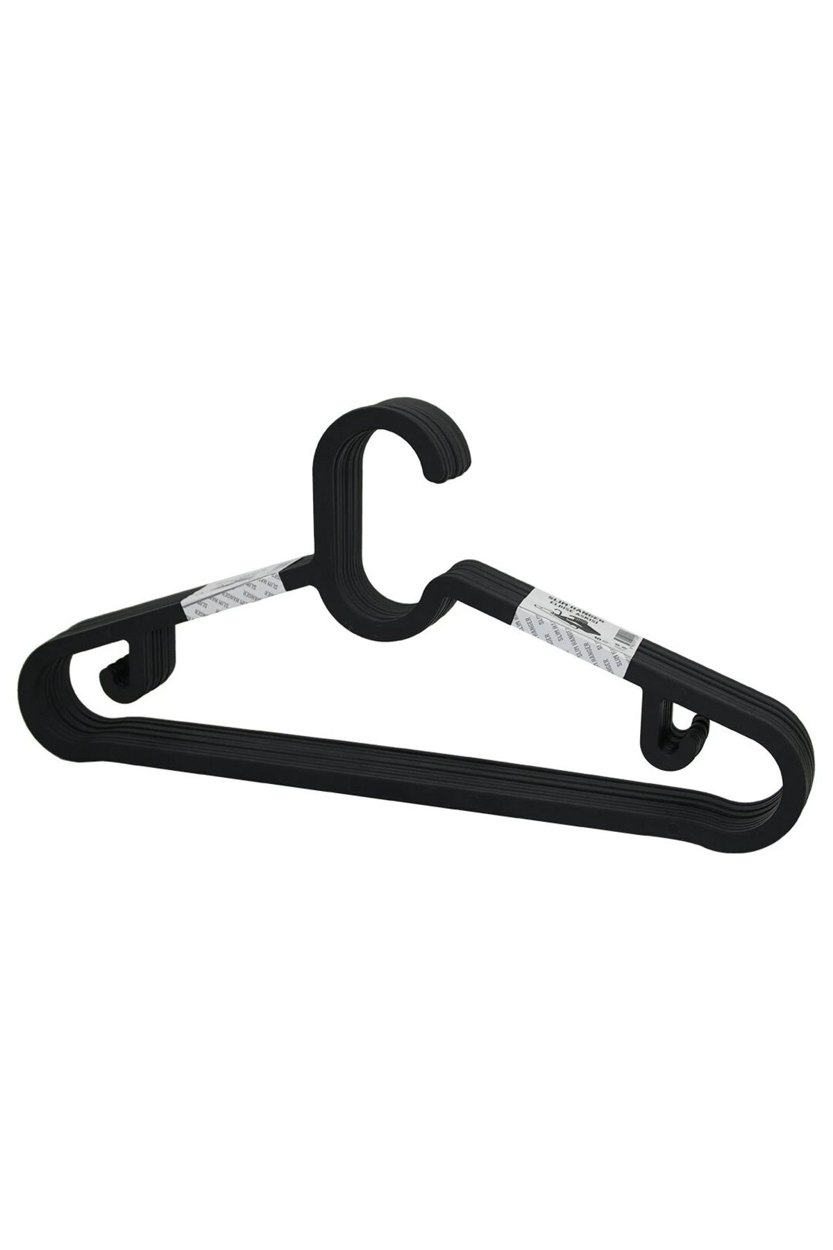 BIGBOYCL 10Pcs Plastik - Antrasit Gri Elbise Askısı
