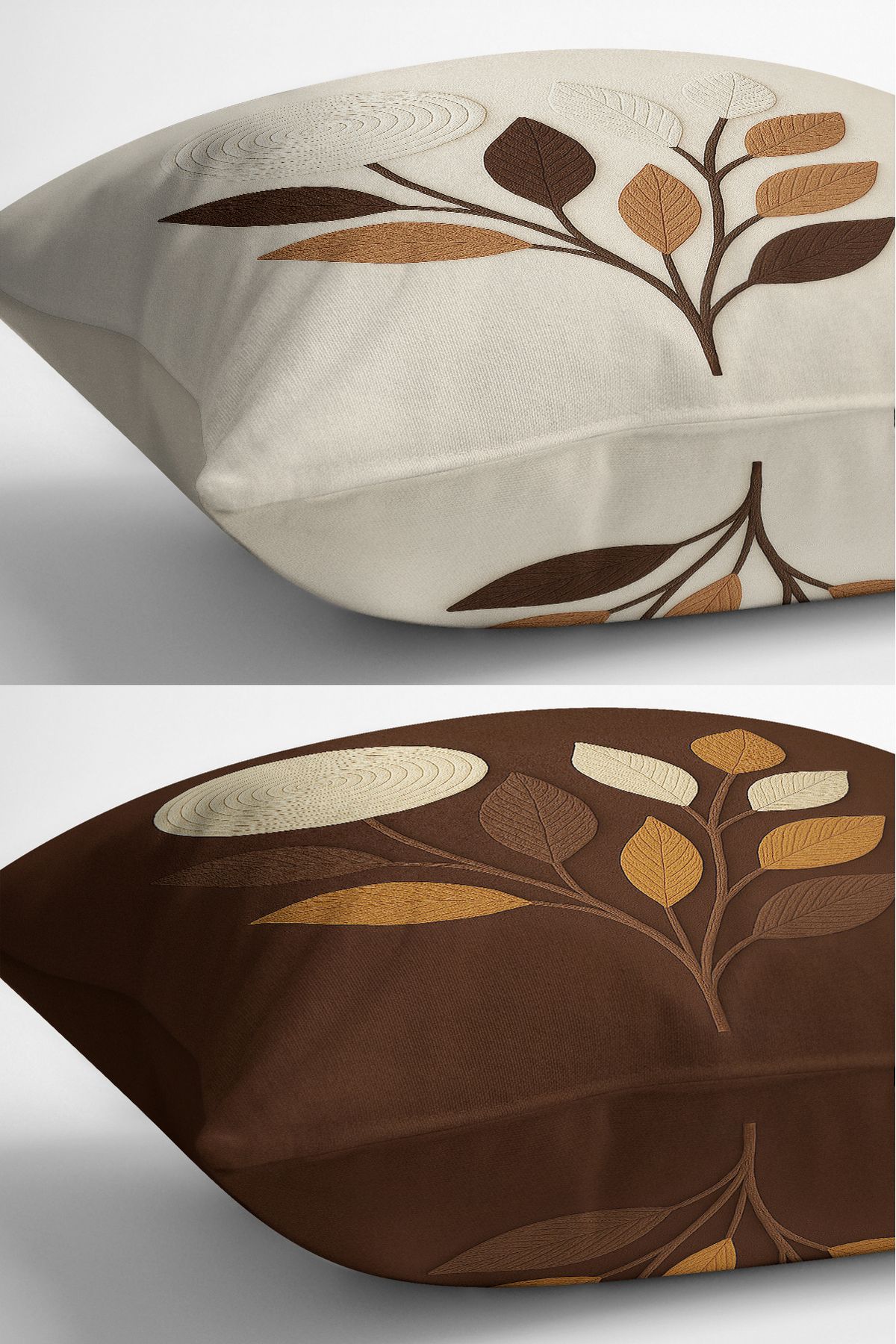 Bertille Home-Set de 3 huse de pernă cu imprimare digitală pe două părți (aspect de broderie cu model de puncție) 6